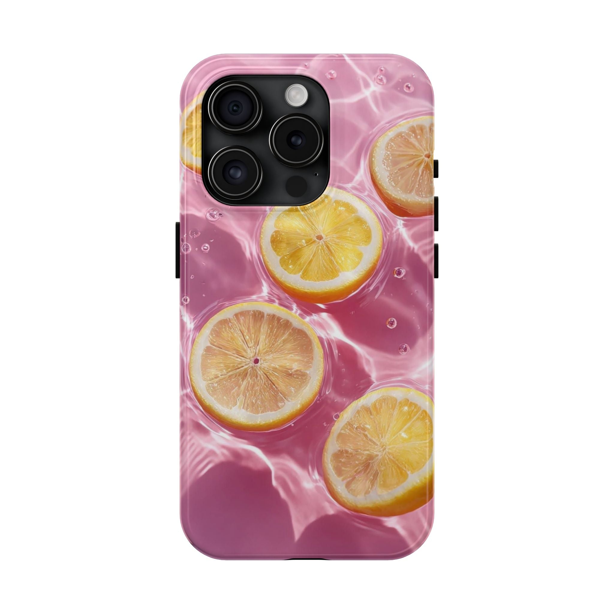 Tough Phone Case — Pink Citrus Lemon Swim Design