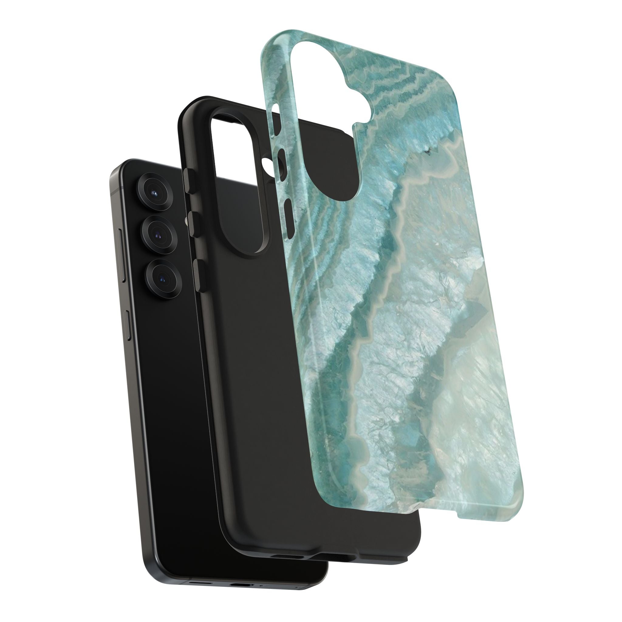 Geode Teal Tough Phone Case — Protective Crystal Agate Design