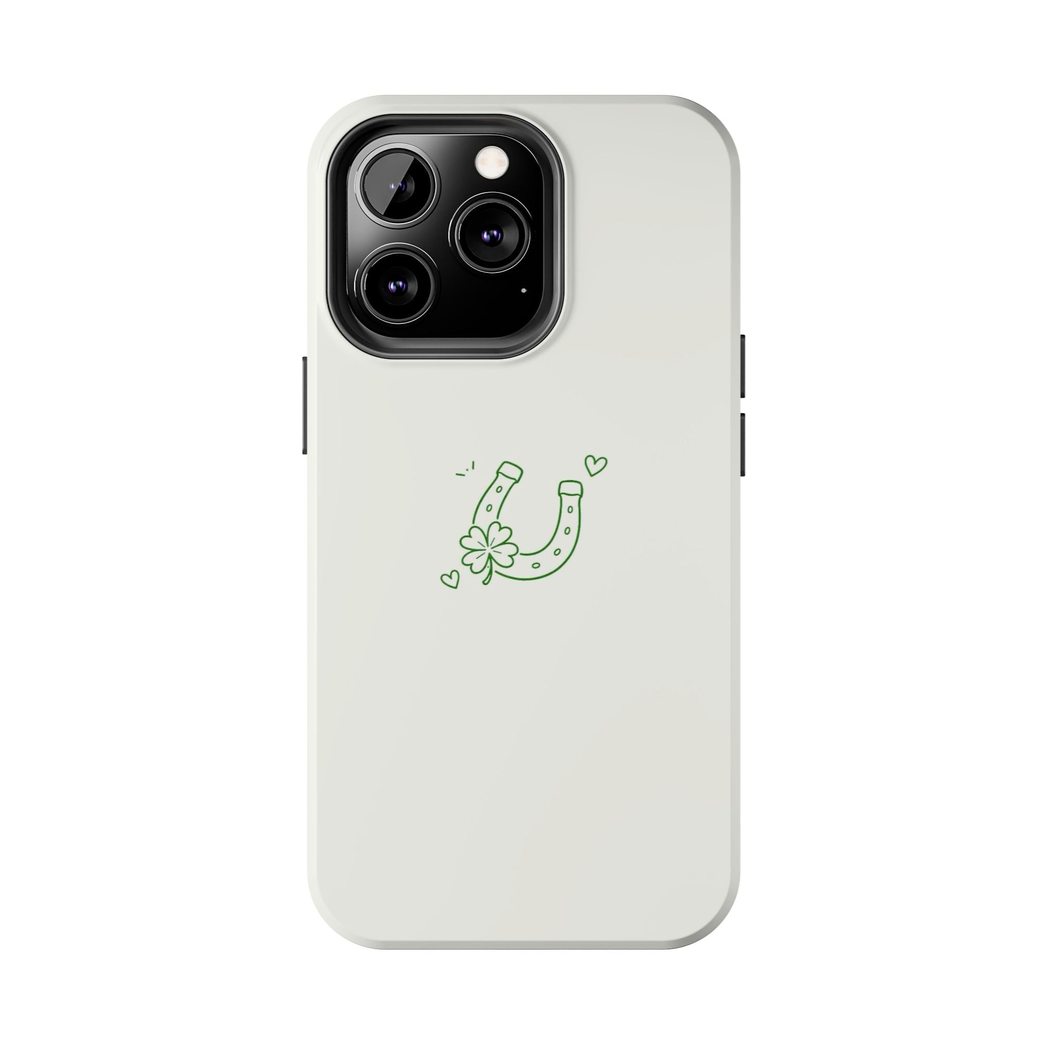 Lucky Clover Horseshoe Tough Phone Case — Minimal St. Patrick’s Day Protection