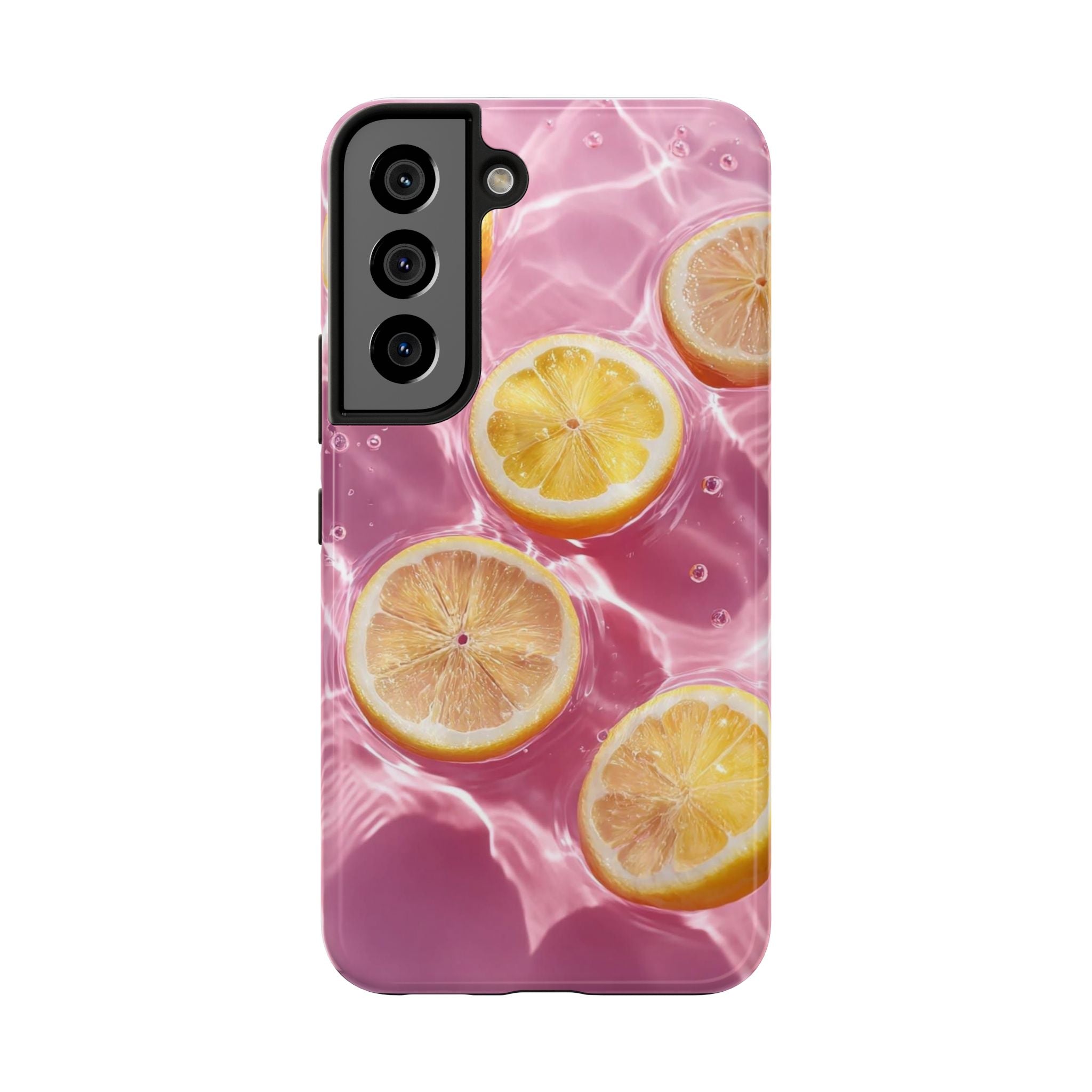 Tough Phone Case — Pink Citrus Lemon Swim Design