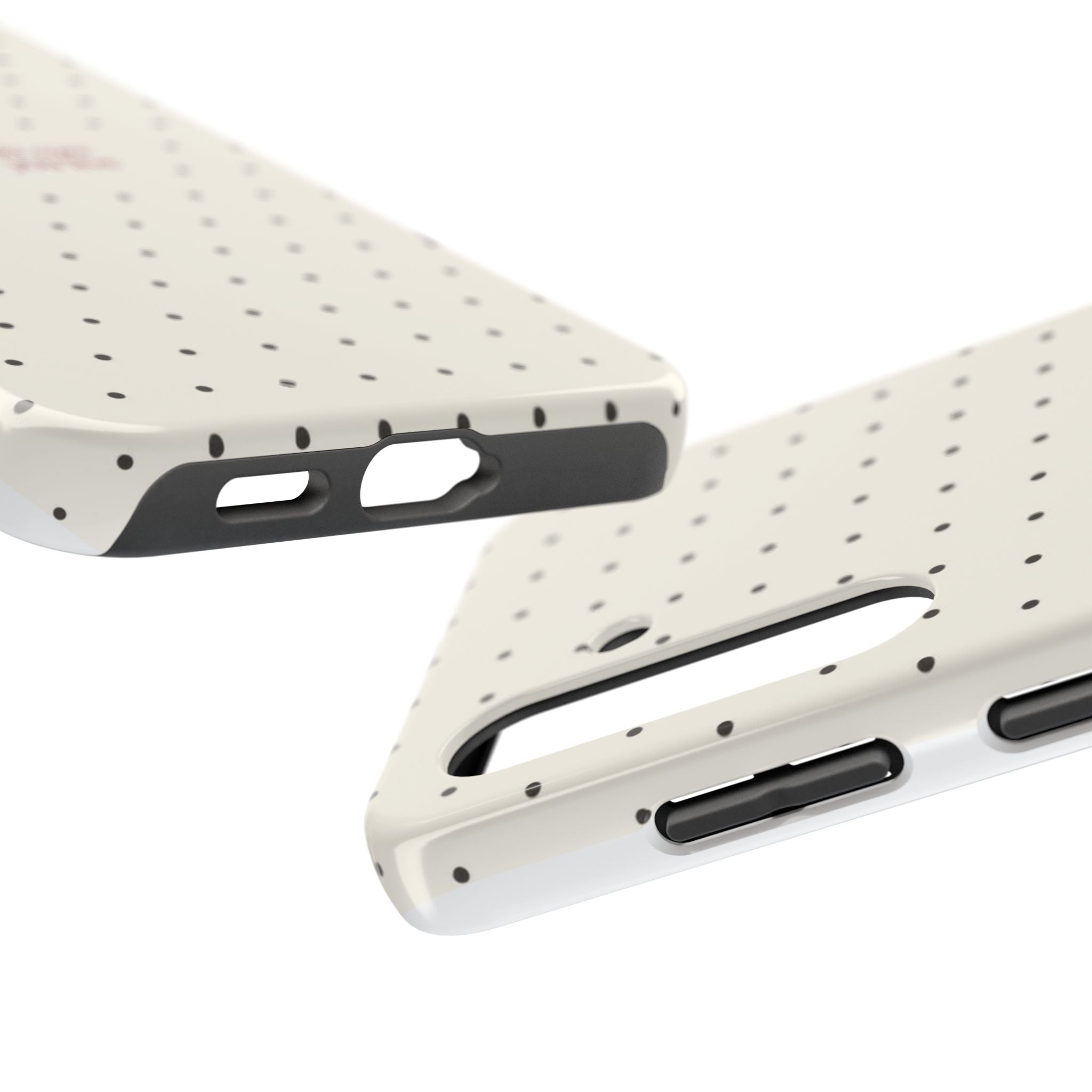 Tough Phone Case — 'the less you care the more you live' Minimal Polka Dot Protective Case