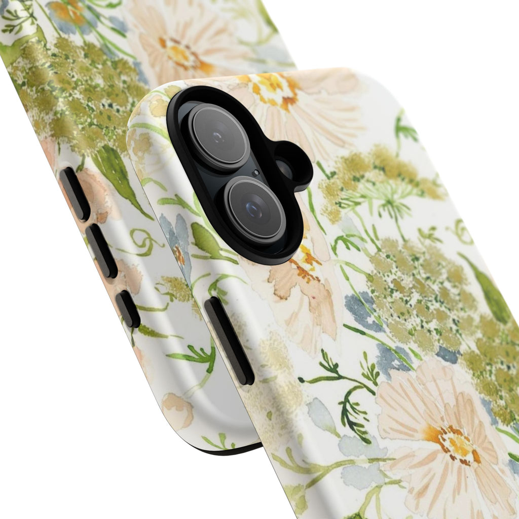 Floral Watercolor Phone Case — Pastel Garden Tough Case
