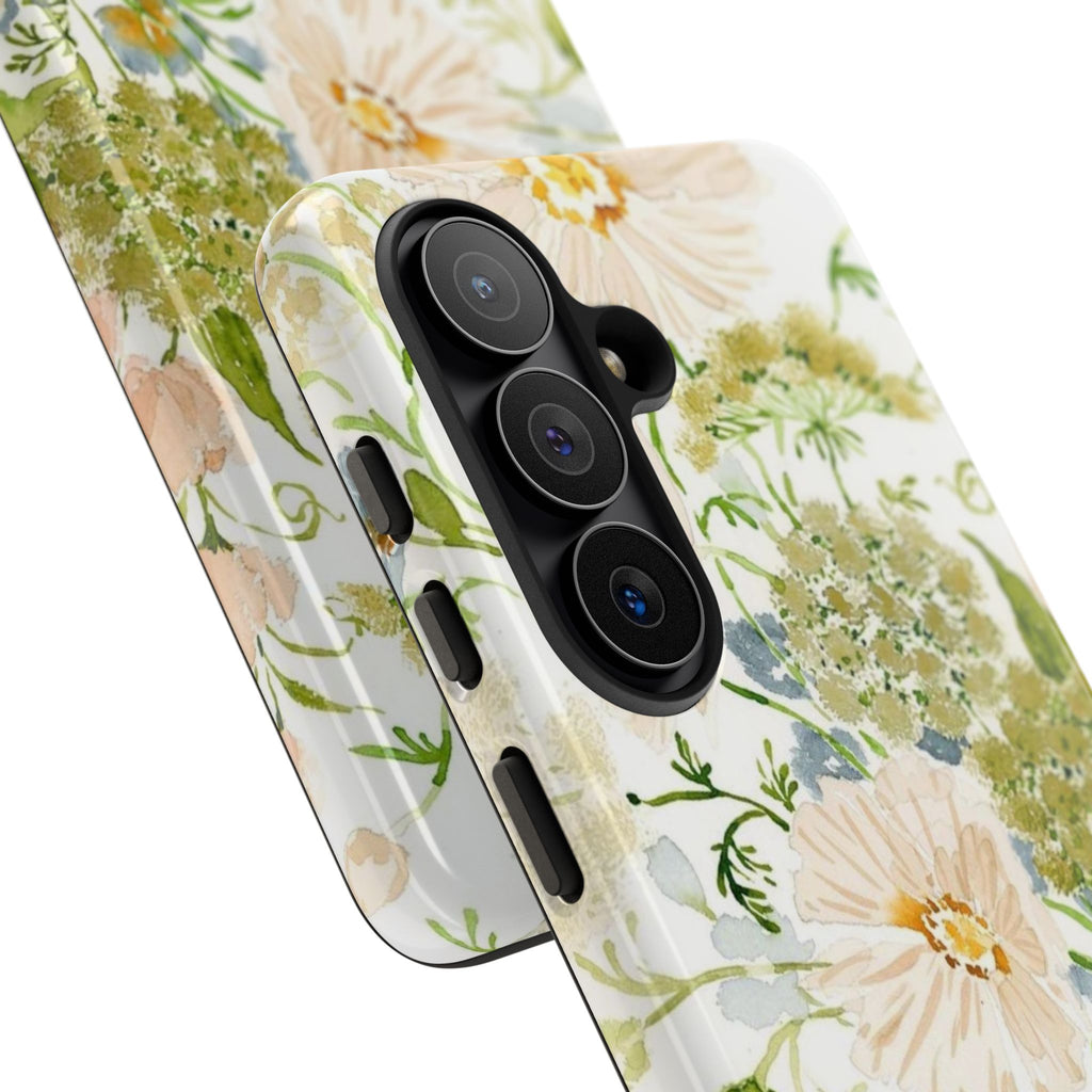 Floral Watercolor Phone Case — Pastel Garden Tough Case