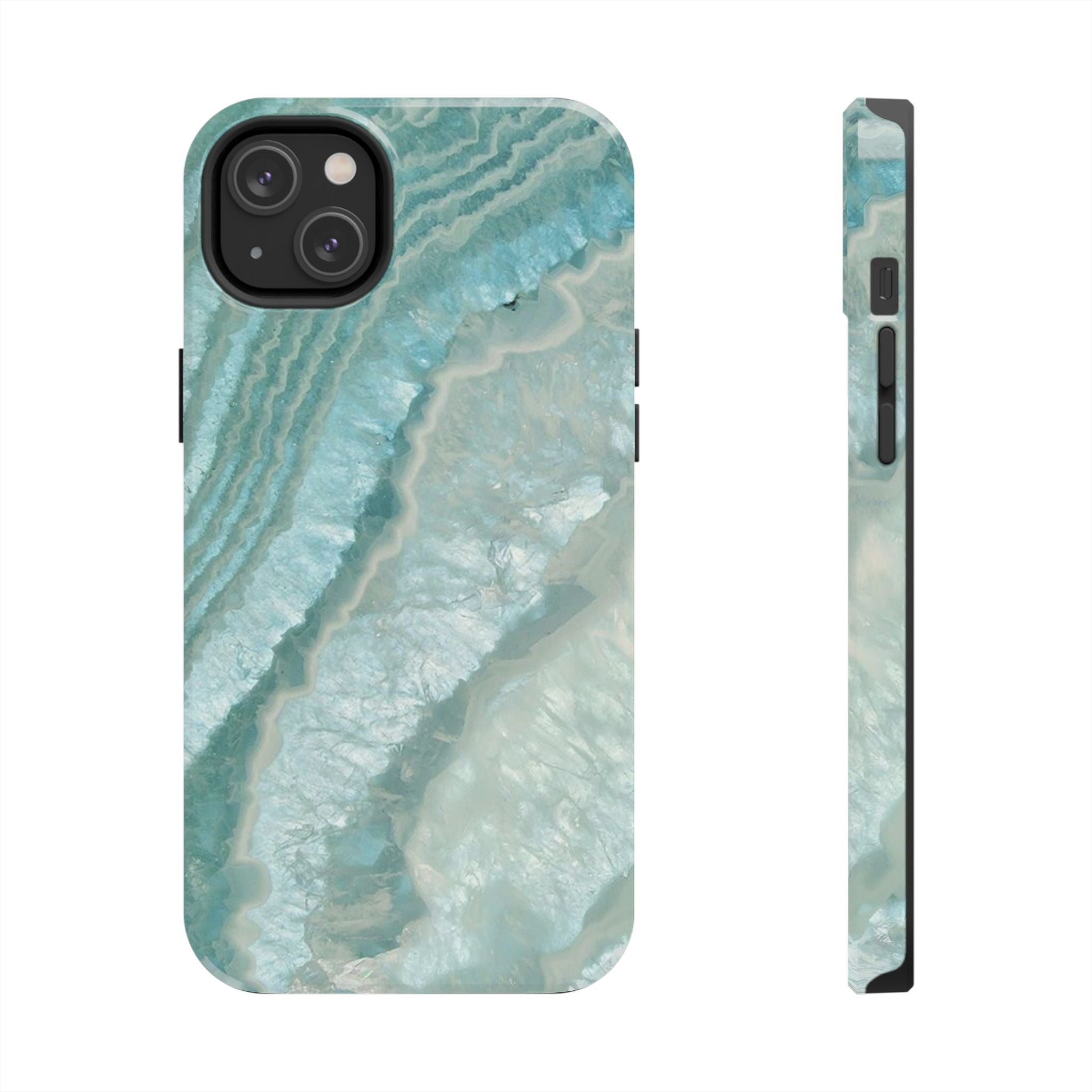 Geode Teal Tough Phone Case — Protective Crystal Agate Design