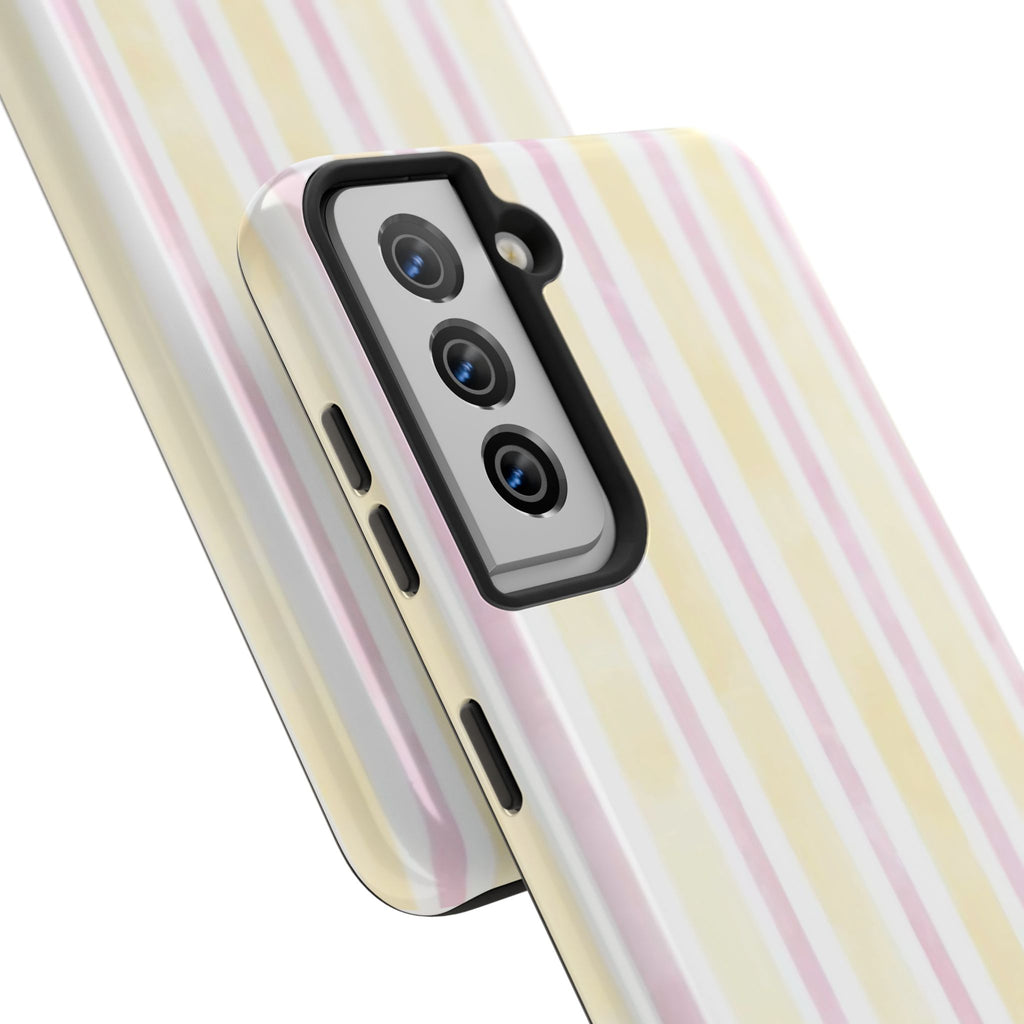 Tough Phone Case — Pastel Stripes "Do everything in love" (1 Corinthians 16:14)