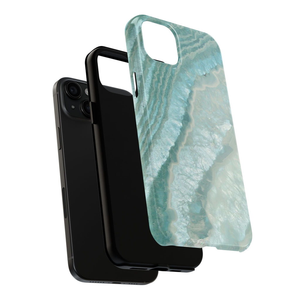 Geode Teal Tough Phone Case — Protective Crystal Agate Design