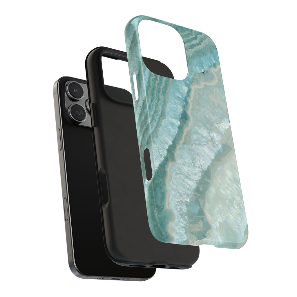 Geode Teal Tough Phone Case — Protective Crystal Agate Design