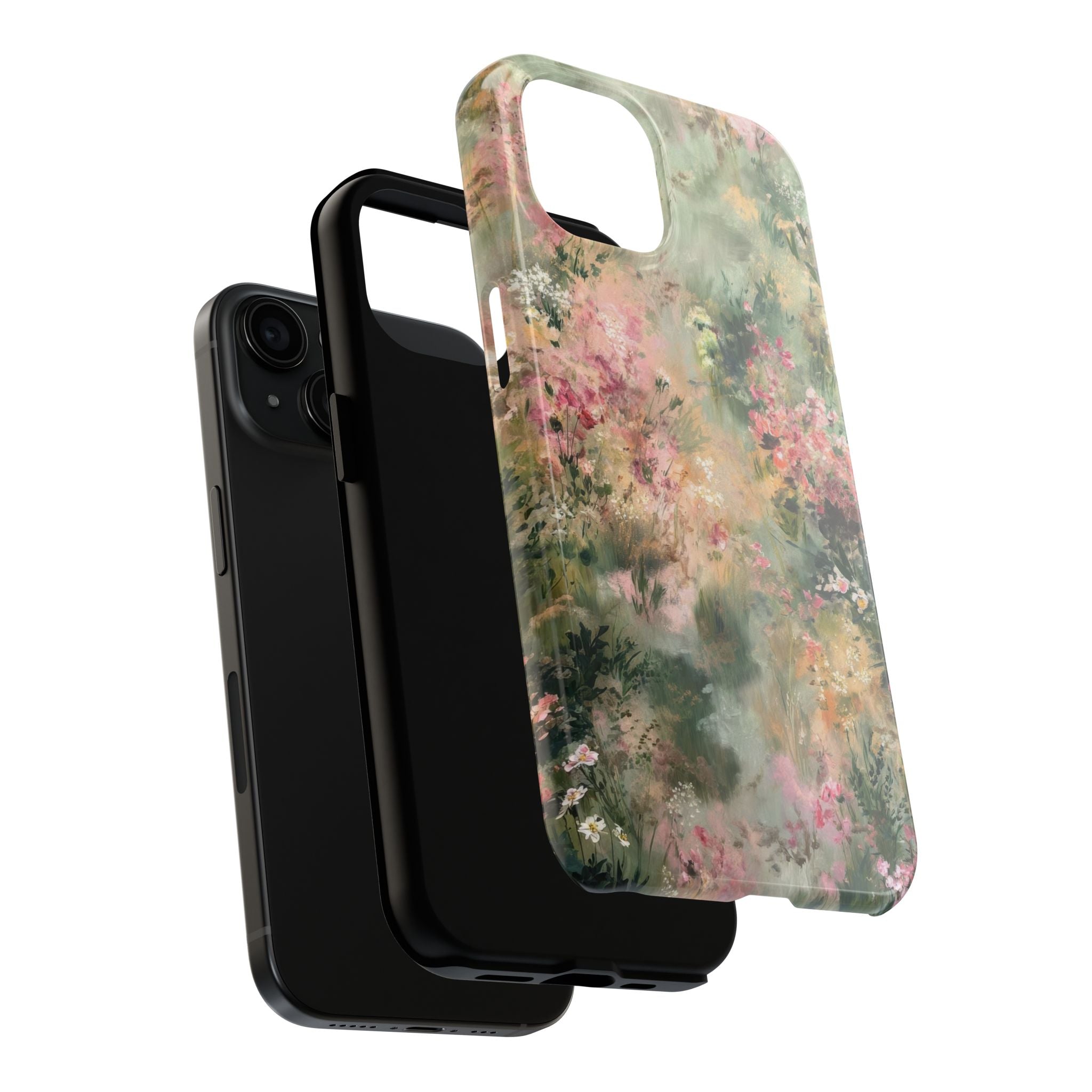 Floral Meadow Tough Phone Case — Watercolor Wildflower Protective Cover