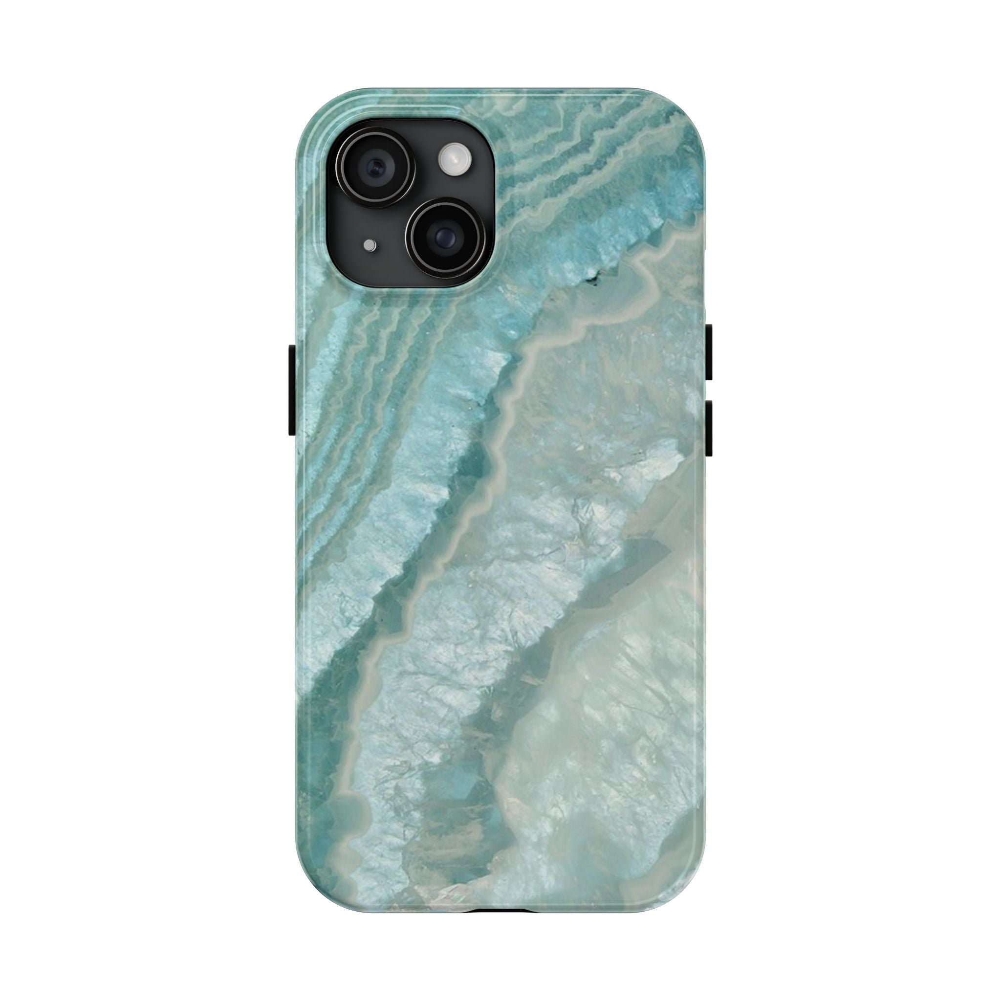 Geode Teal Tough Phone Case — Protective Crystal Agate Design