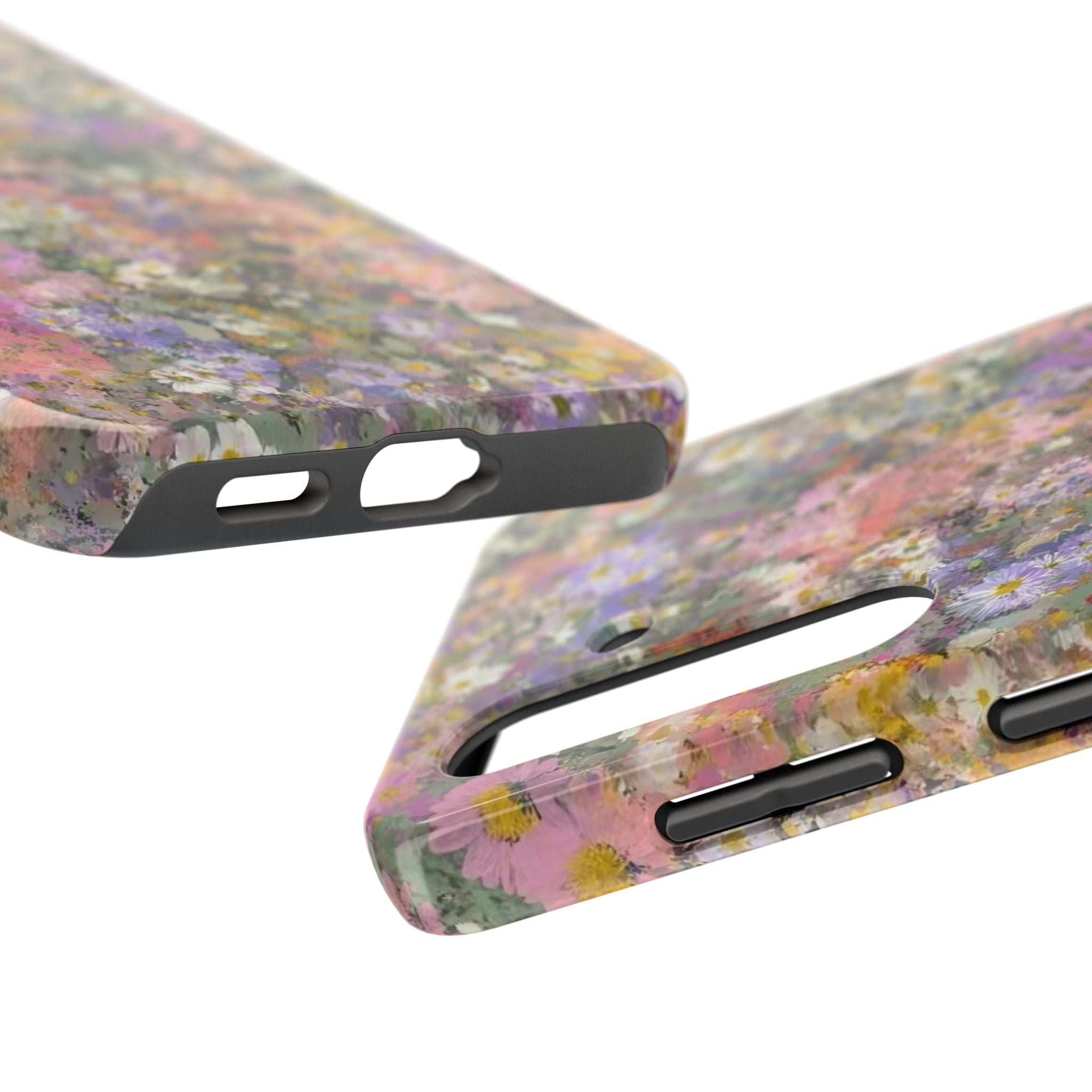 Floral Impression Tough Phone Case — Pastel Meadow Protective Cover