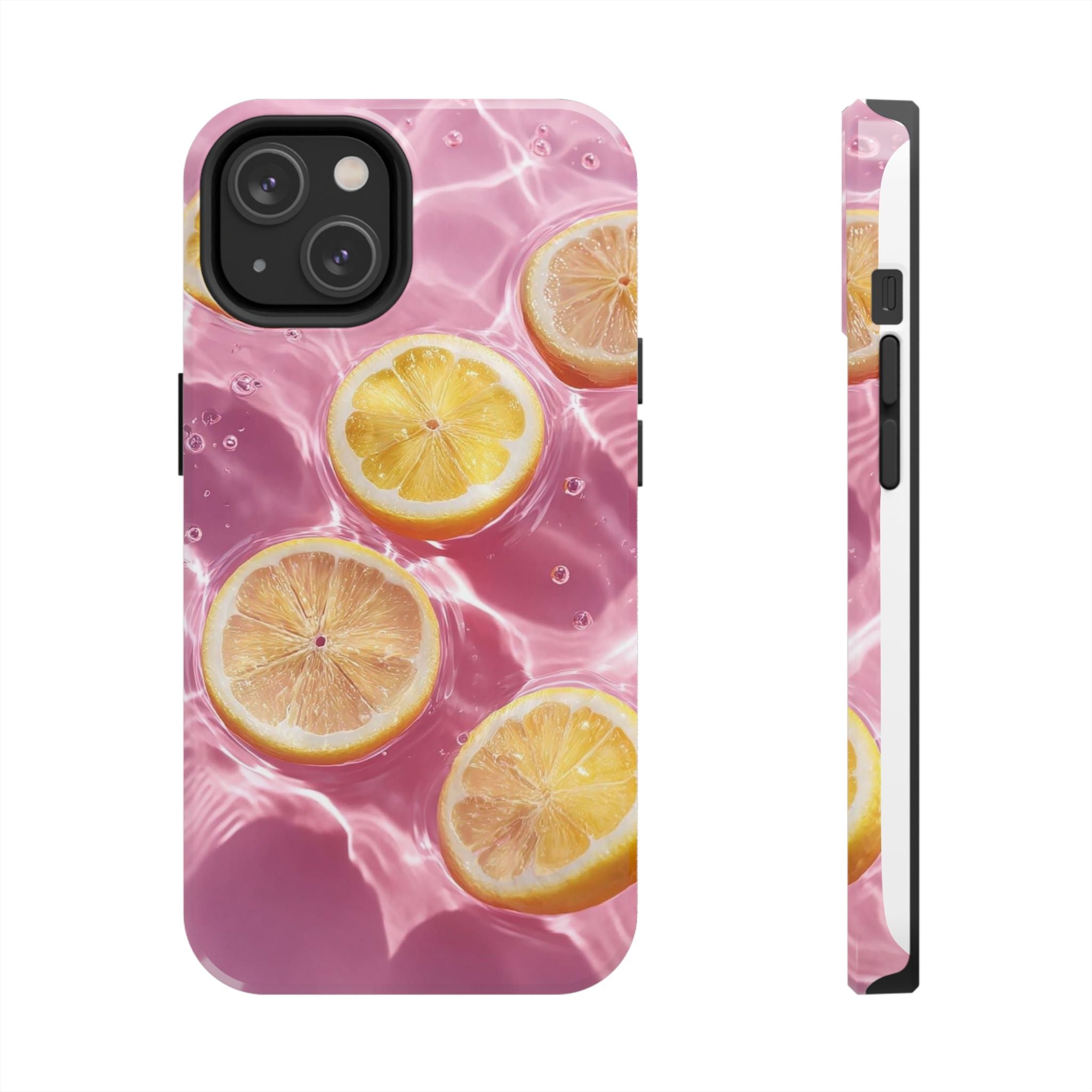 Tough Phone Case — Pink Citrus Lemon Swim Design