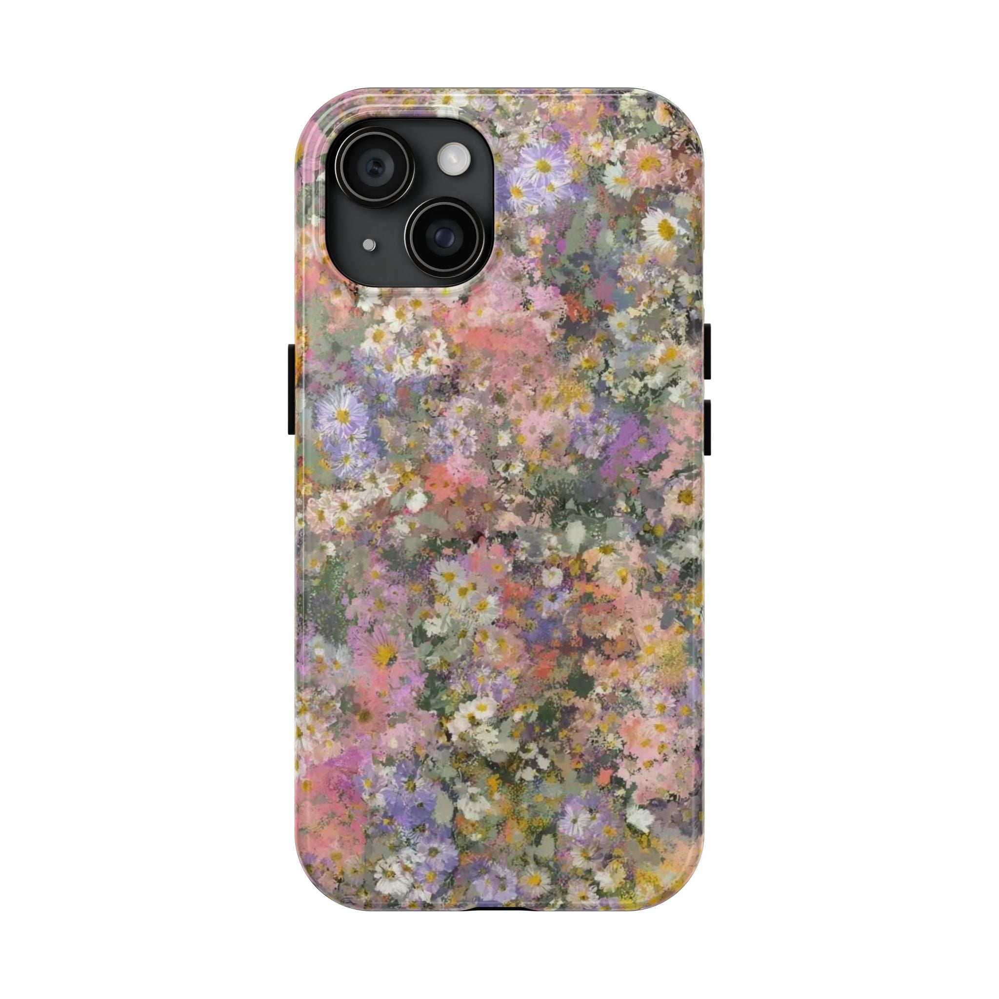 Floral Impression Tough Phone Case — Pastel Meadow Protective Cover