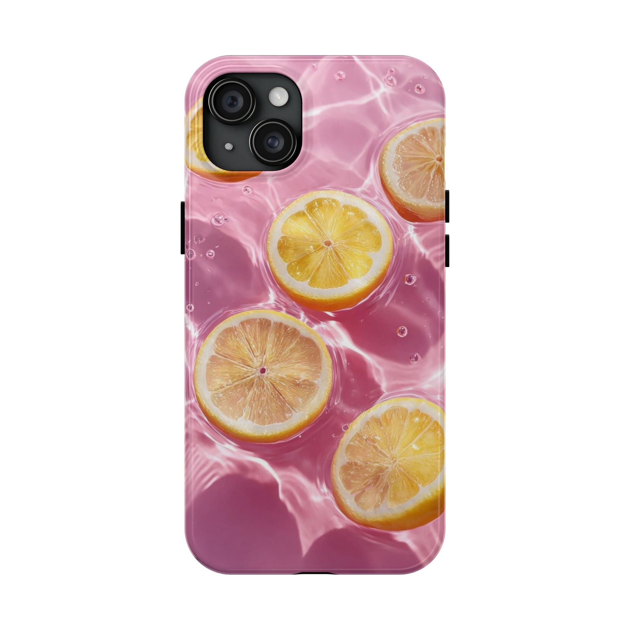 Tough Phone Case — Pink Citrus Lemon Swim Design