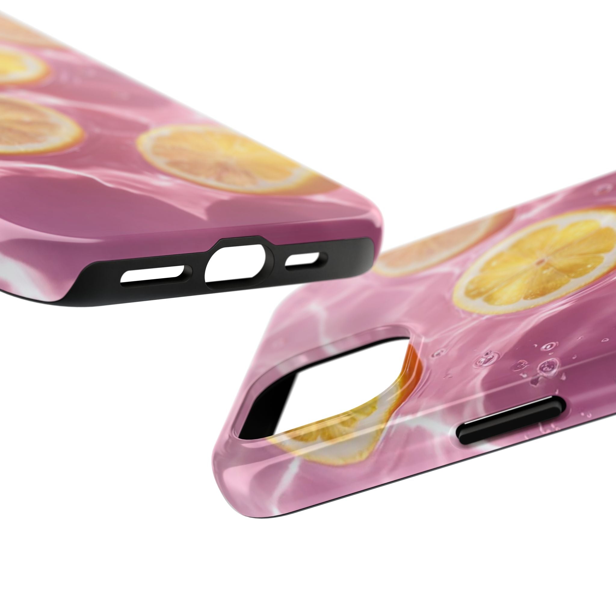 Tough Phone Case — Pink Citrus Lemon Swim Design