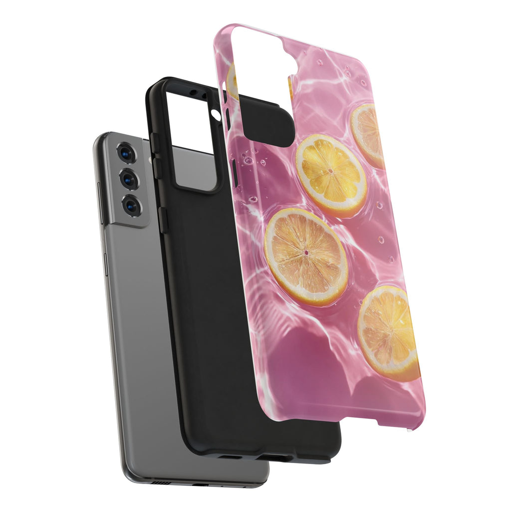 Tough Phone Case — Pink Citrus Lemon Swim Design