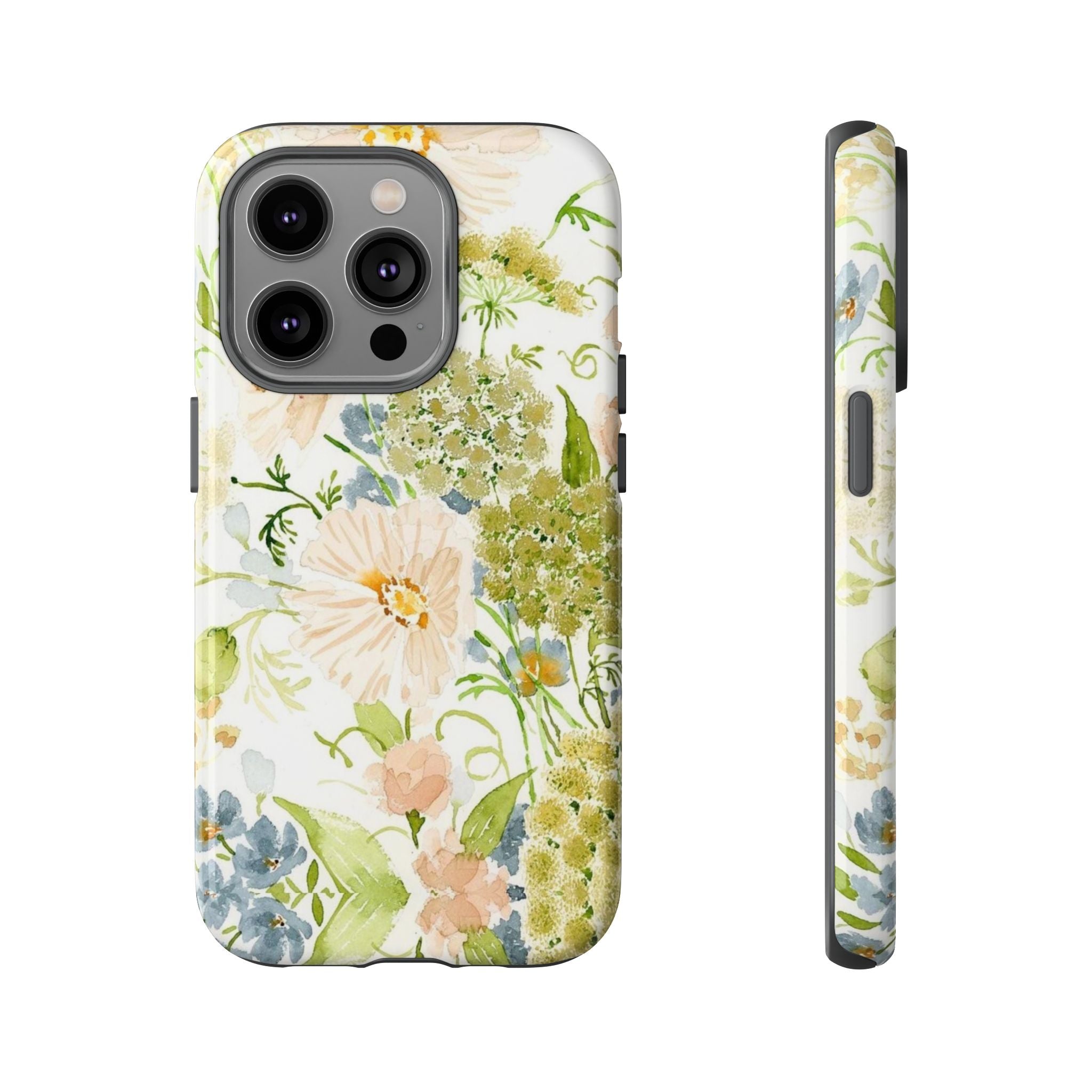 Floral Watercolor Phone Case — Pastel Garden Tough Case