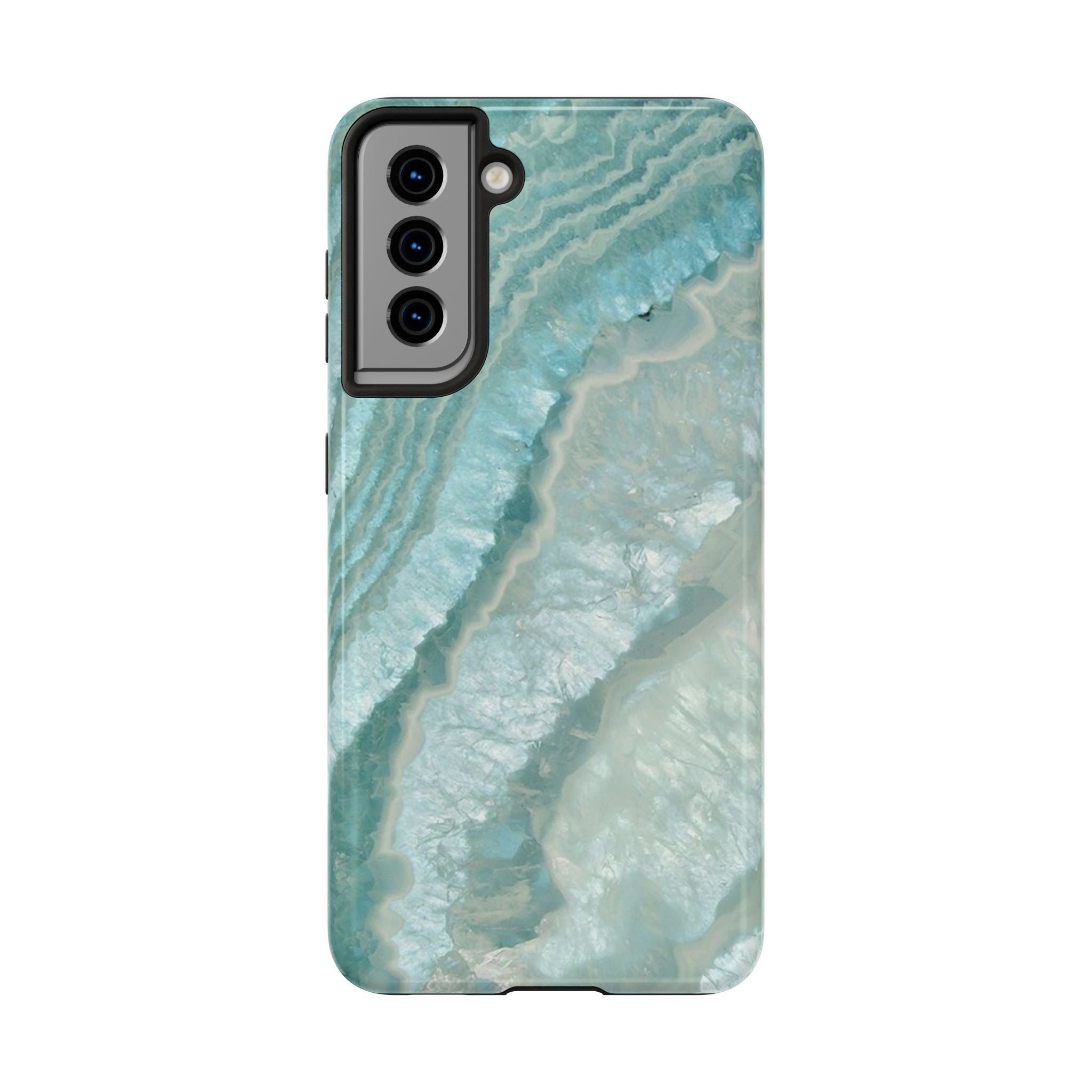Geode Teal Tough Phone Case — Protective Crystal Agate Design