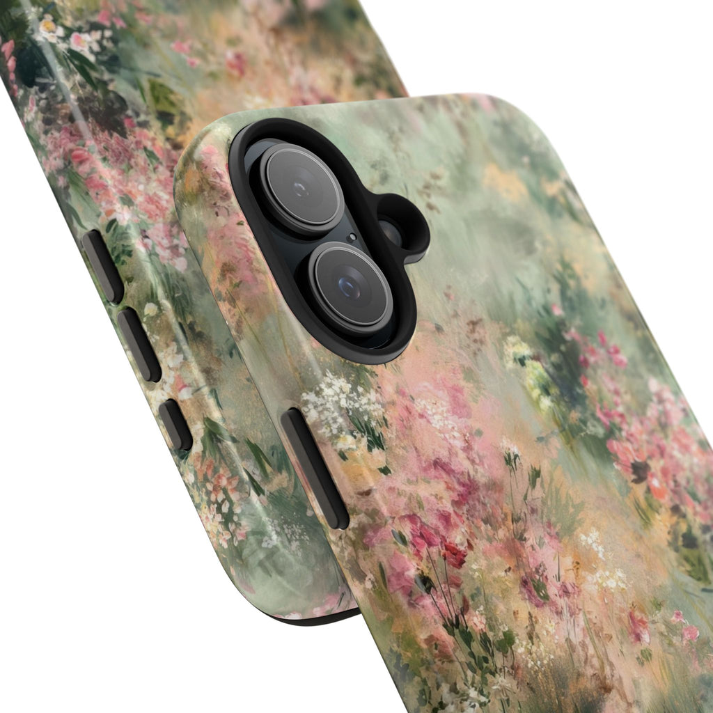 Floral Meadow Tough Phone Case — Watercolor Wildflower Protective Cover