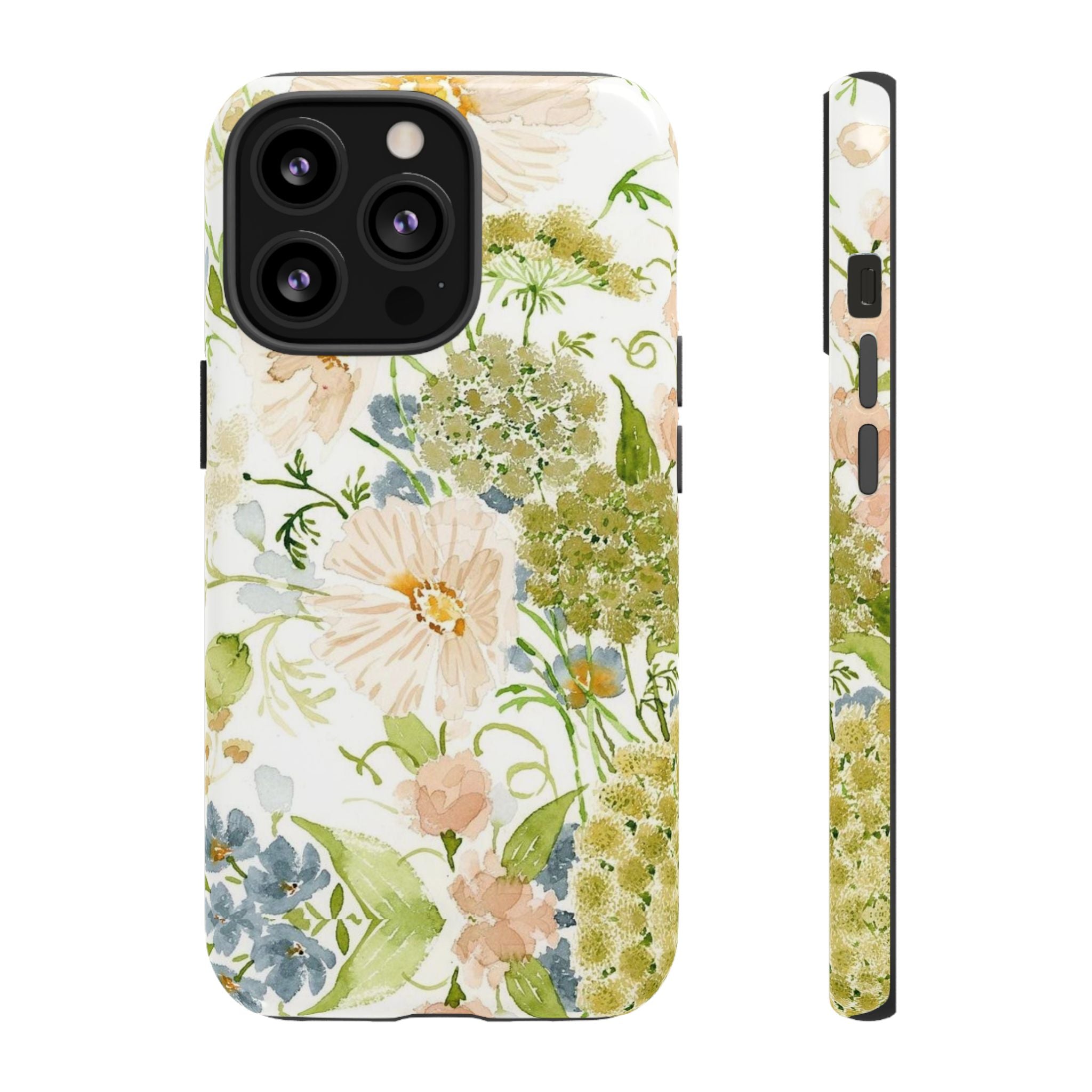 Floral Watercolor Phone Case — Pastel Garden Tough Case