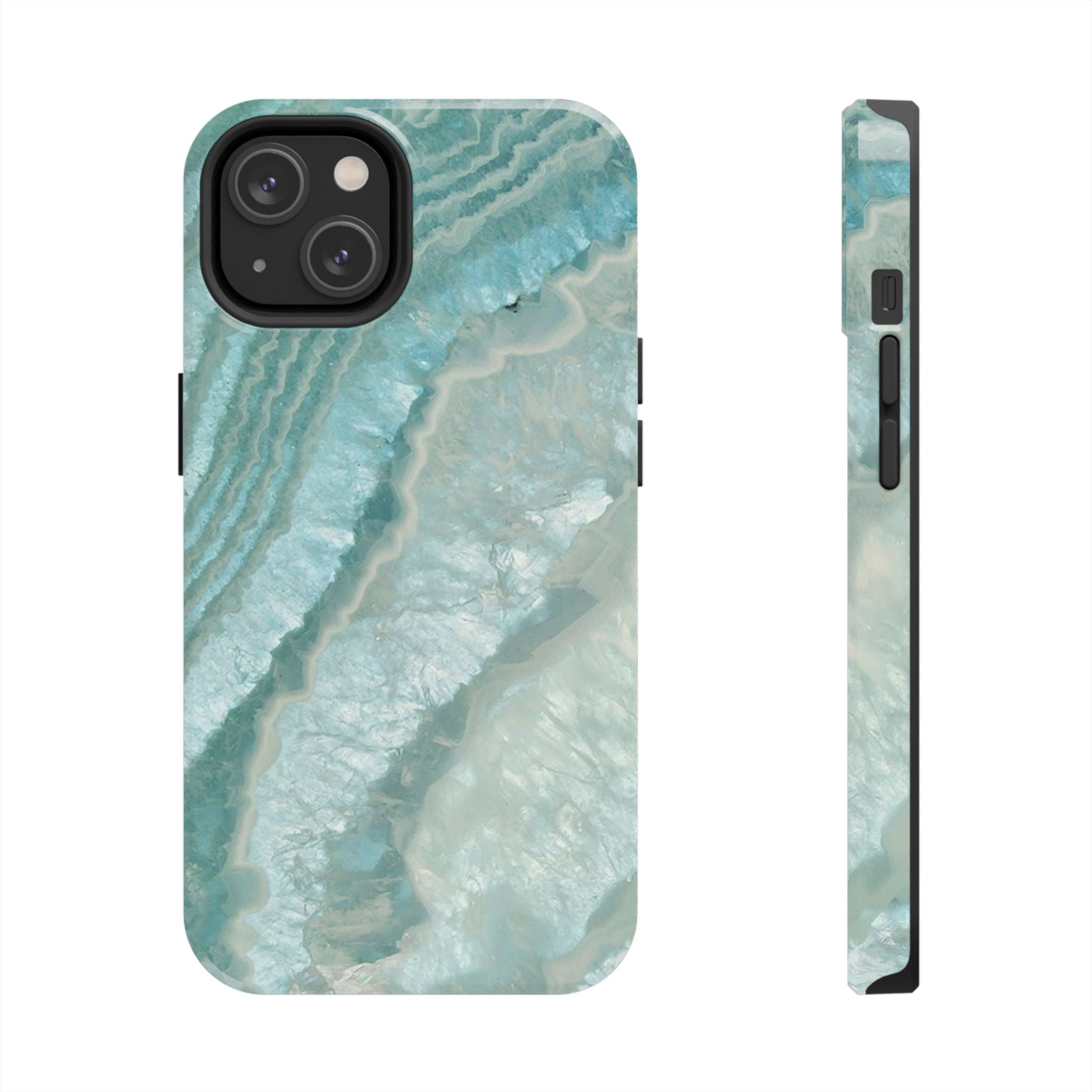 Geode Teal Tough Phone Case — Protective Crystal Agate Design