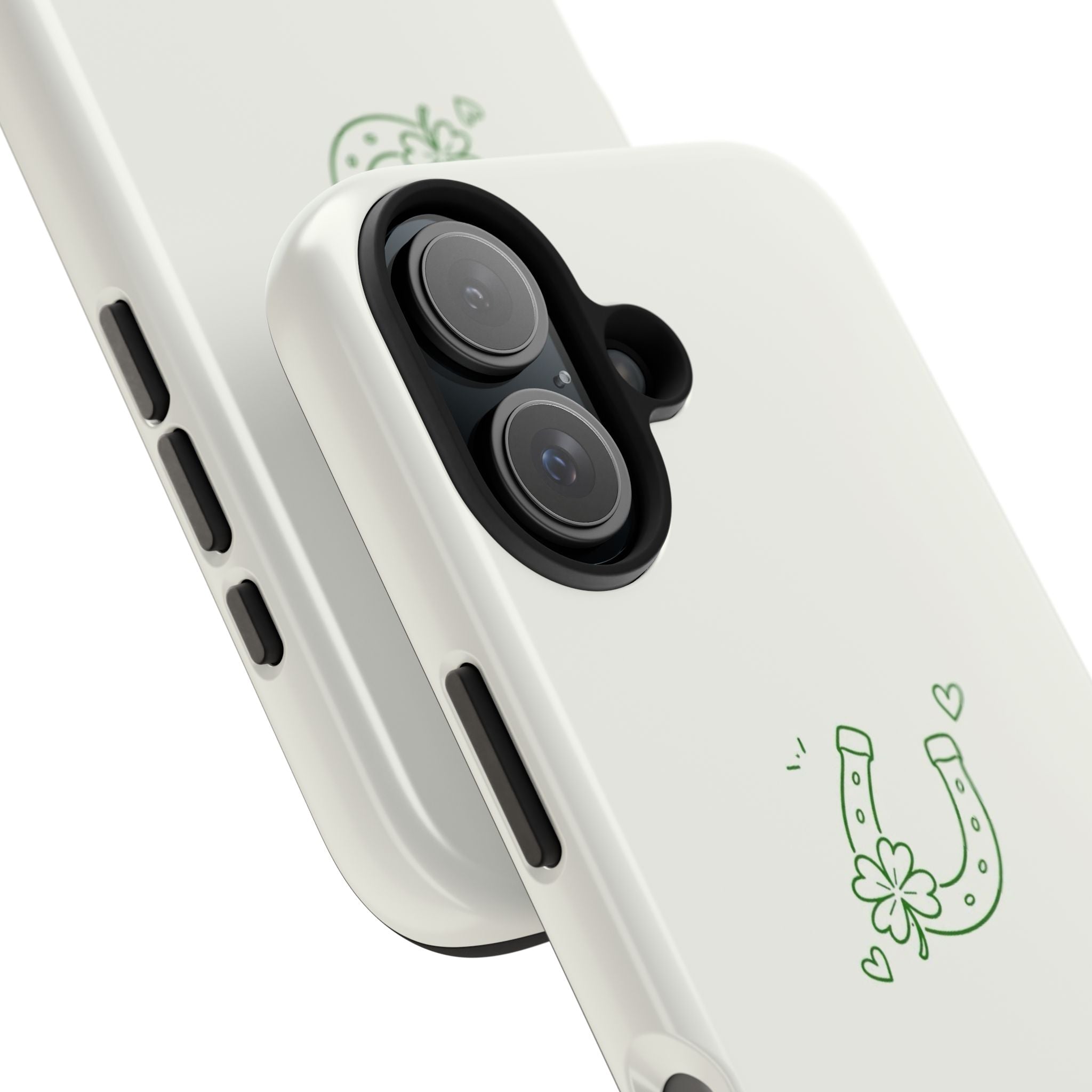 Lucky Clover Horseshoe Tough Phone Case — Minimal St. Patrick’s Day Protection