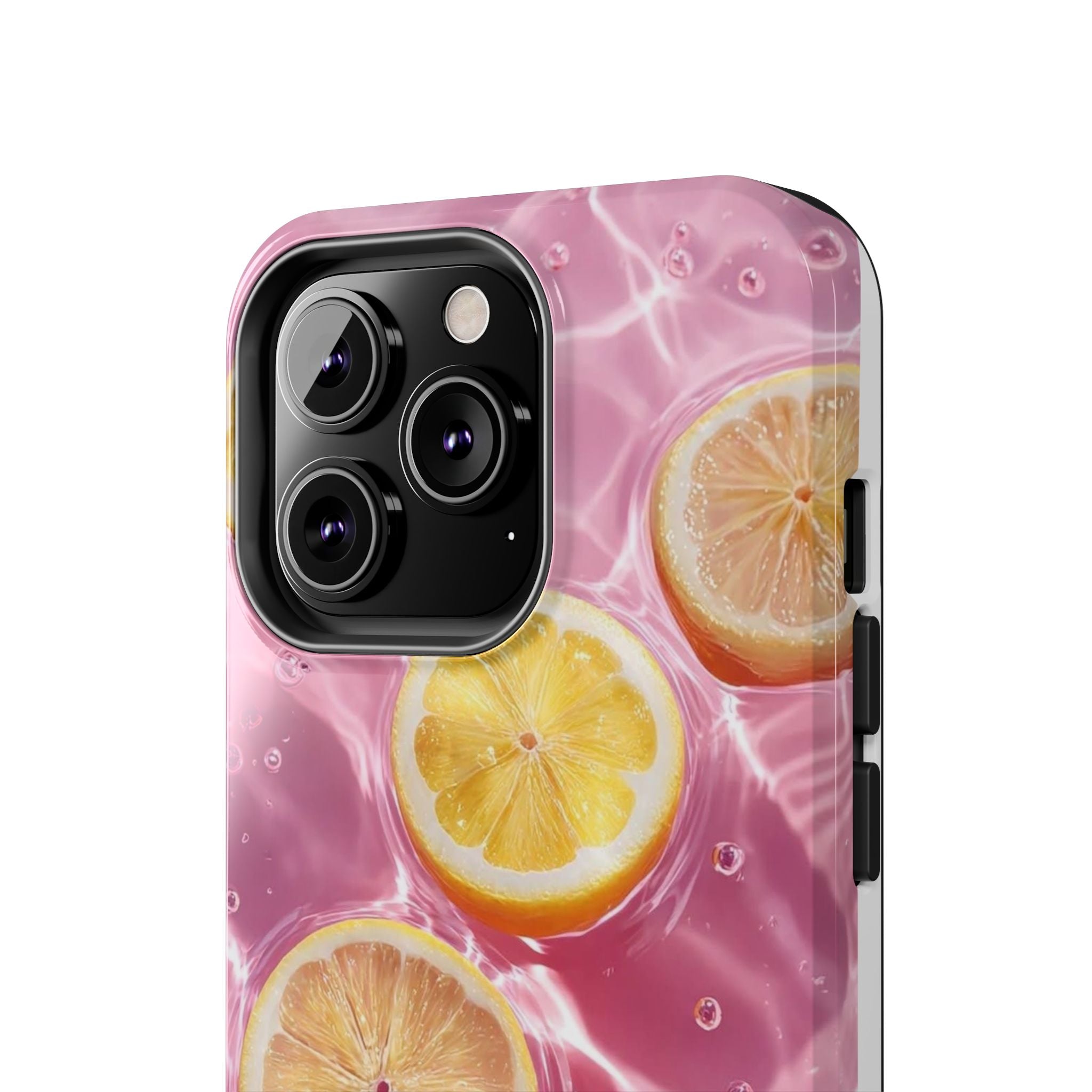 Tough Phone Case — Pink Citrus Lemon Swim Design