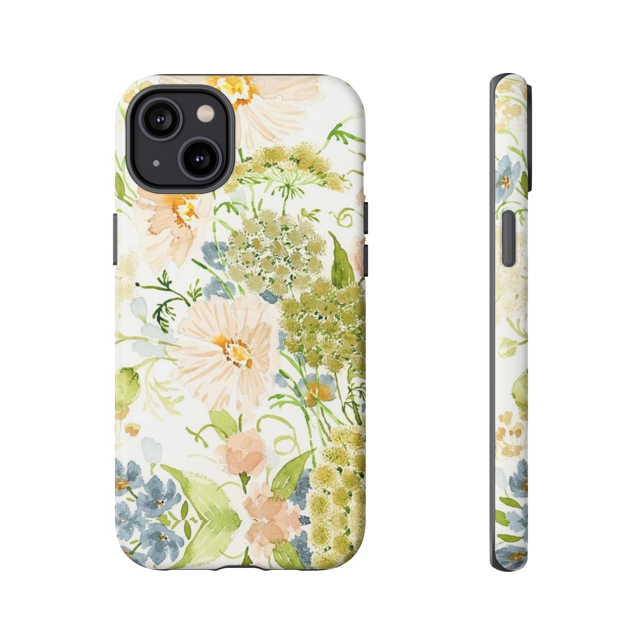 Floral Watercolor Phone Case — Pastel Garden Tough Case
