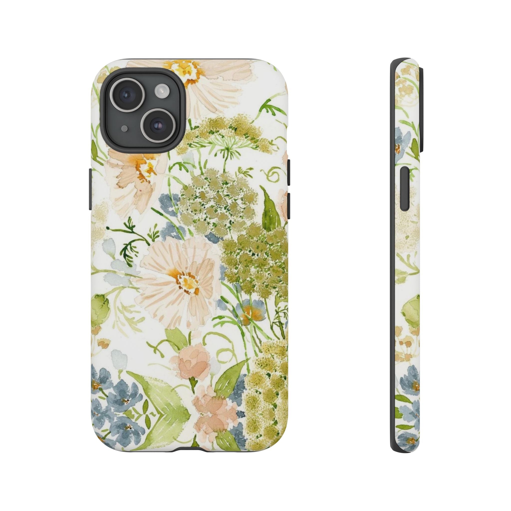 Floral Watercolor Phone Case — Pastel Garden Tough Case
