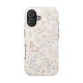Floral Bunny Tough Phone Case — Pastel Spring Rabbit Protective Cover