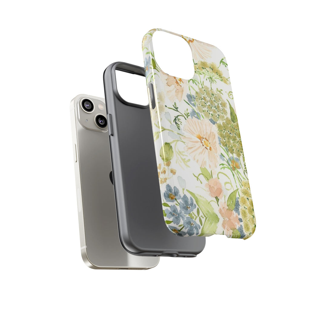 Floral Watercolor Phone Case — Pastel Garden Tough Case