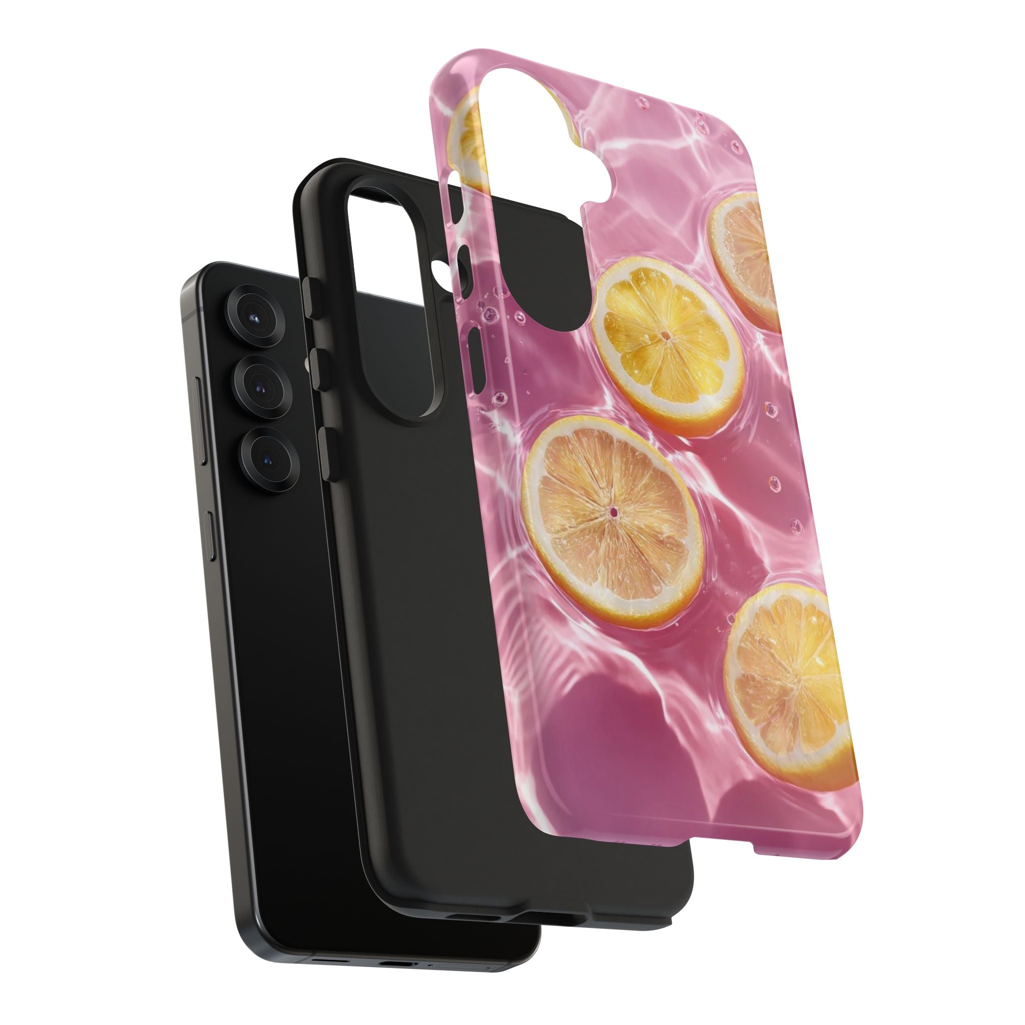 Tough Phone Case — Pink Citrus Lemon Swim Design