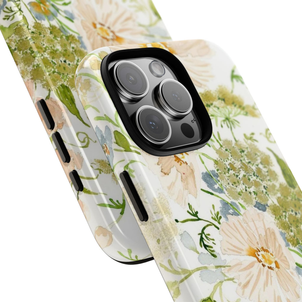 Floral Watercolor Phone Case — Pastel Garden Tough Case