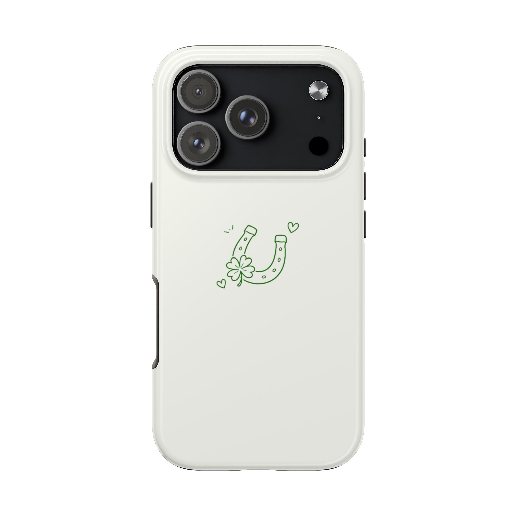 Lucky Clover Horseshoe Tough Phone Case — Minimal St. Patrick’s Day Protection