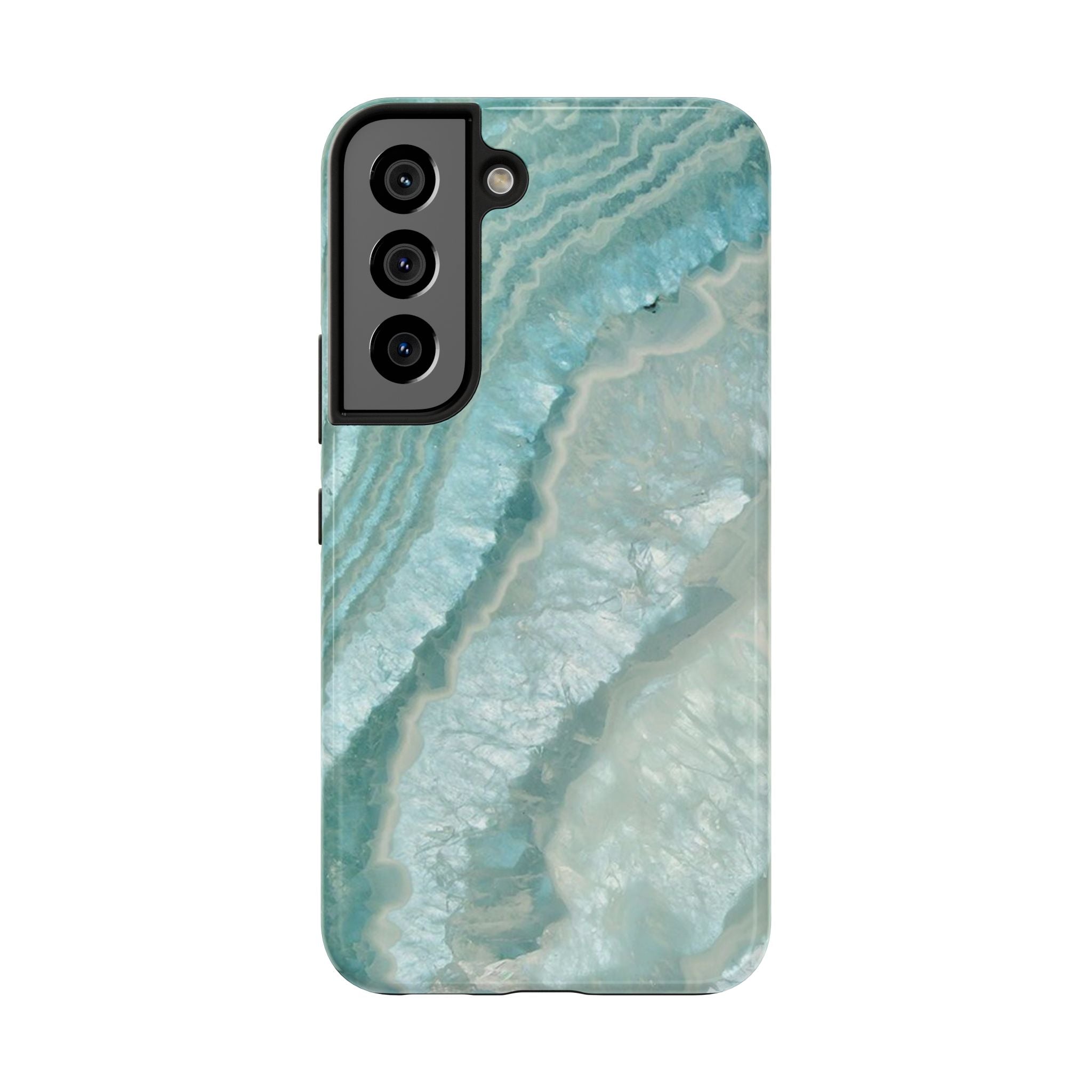 Geode Teal Tough Phone Case — Protective Crystal Agate Design