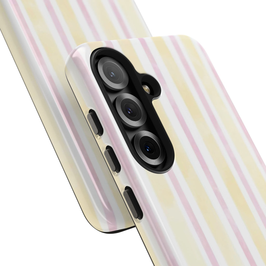 Tough Phone Case — Pastel Stripes "Do everything in love" (1 Corinthians 16:14)