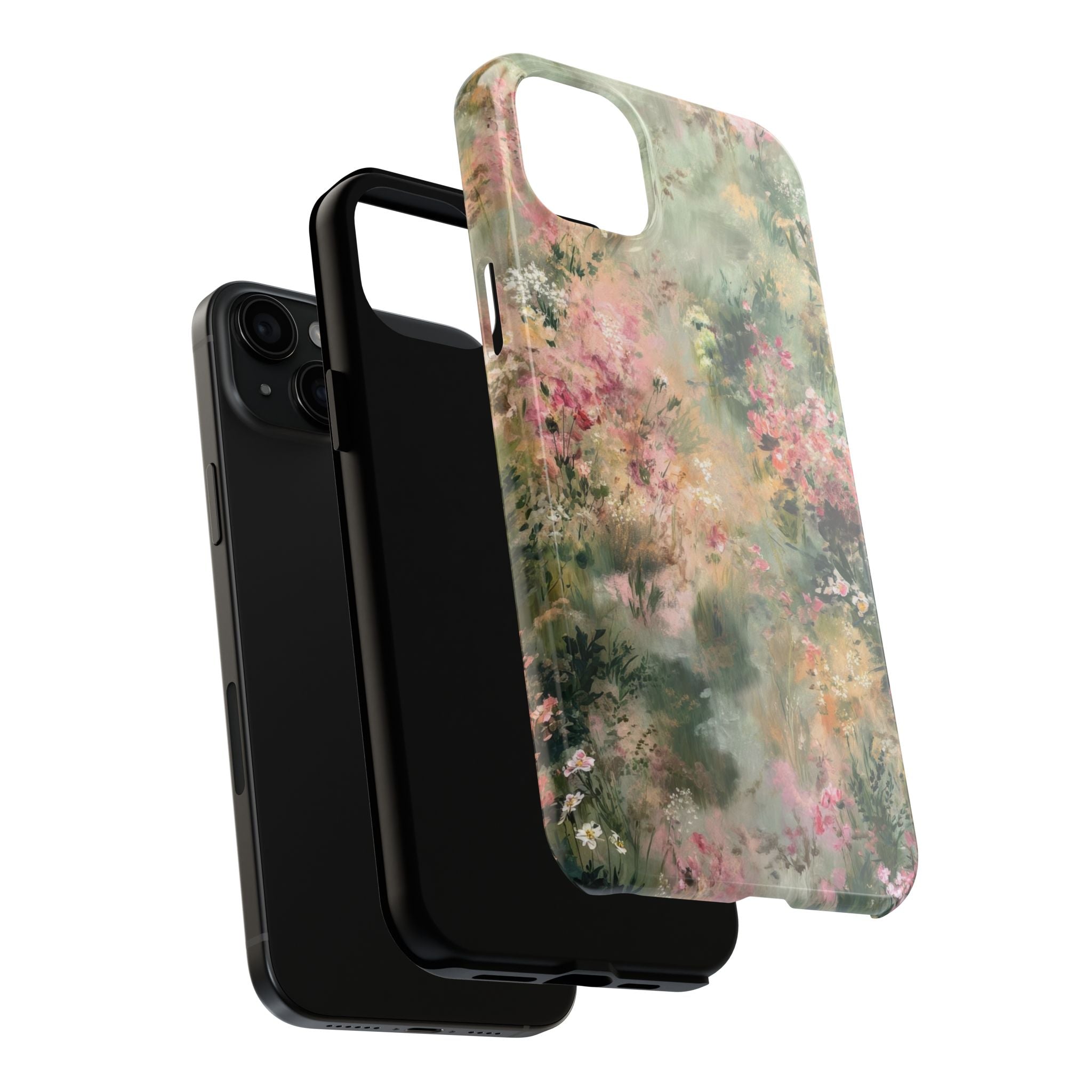 Floral Meadow Tough Phone Case — Watercolor Wildflower Protective Cover
