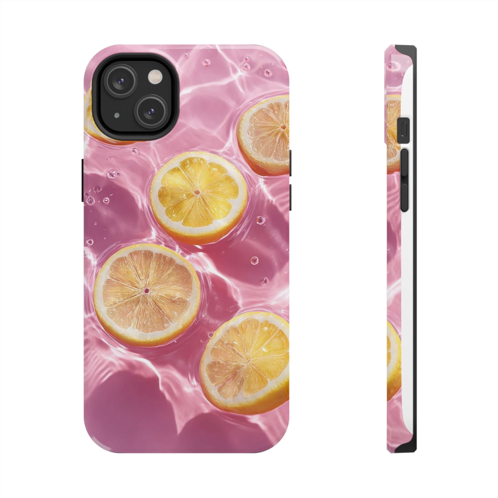 Tough Phone Case — Pink Citrus Lemon Swim Design