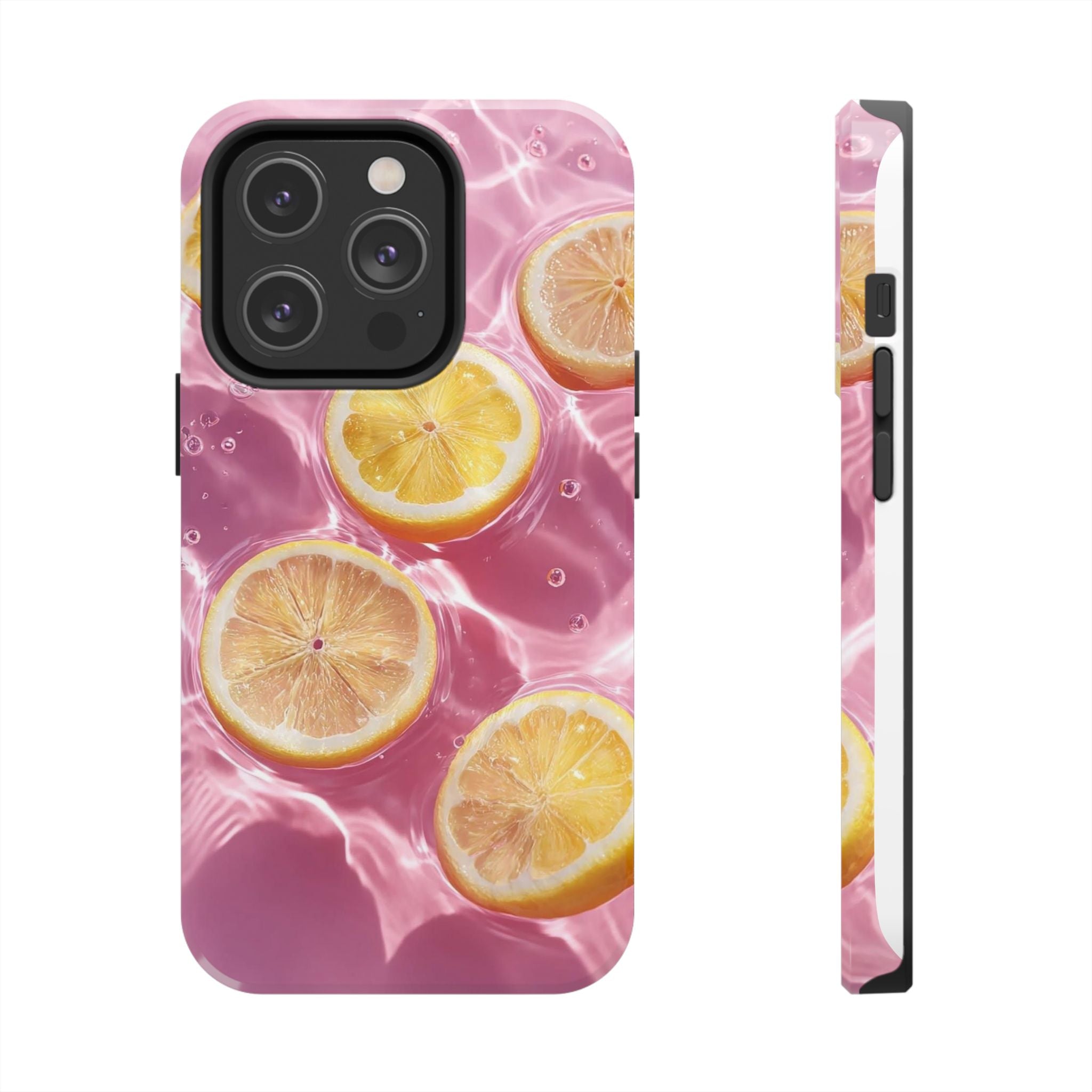 Tough Phone Case — Pink Citrus Lemon Swim Design