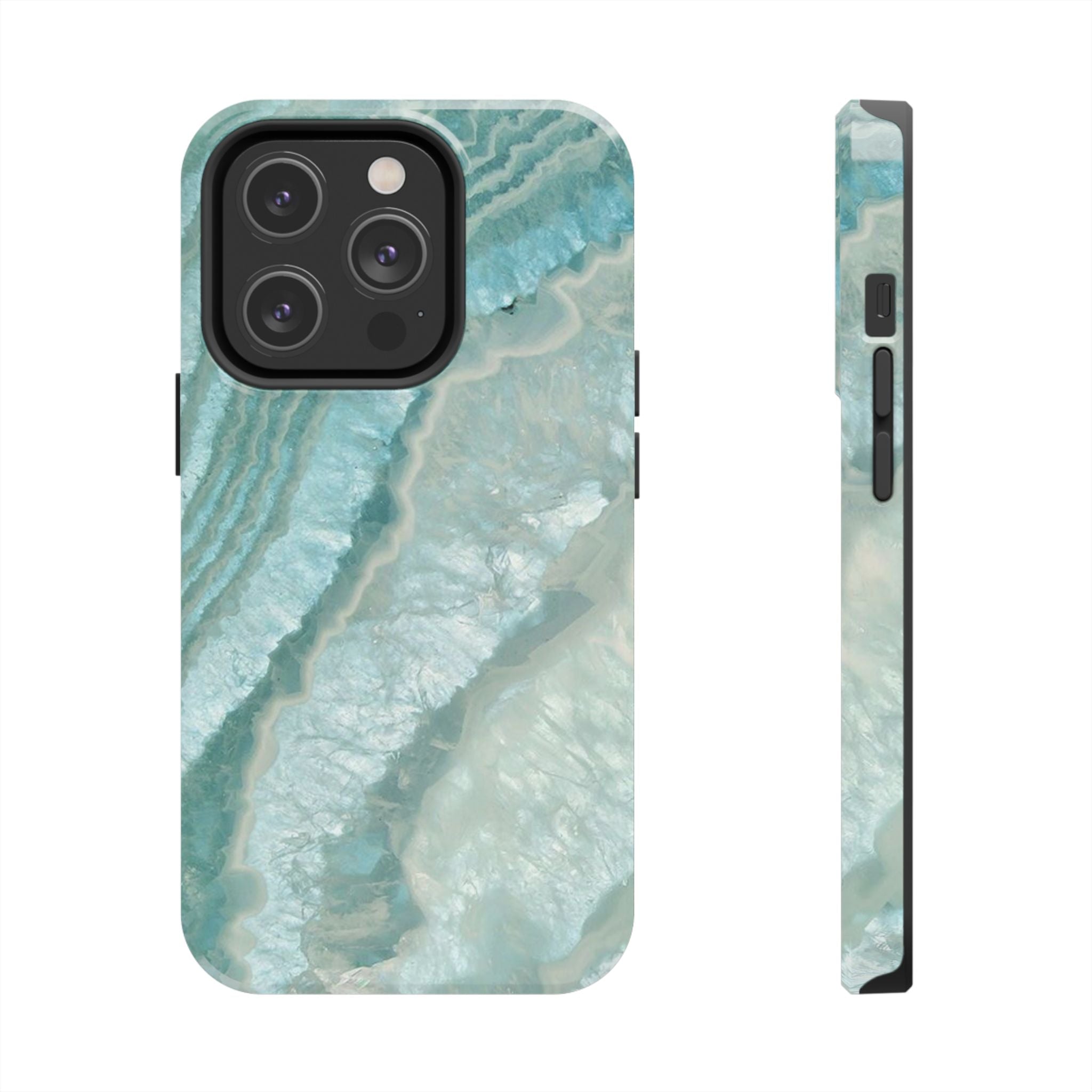 Geode Teal Tough Phone Case — Protective Crystal Agate Design