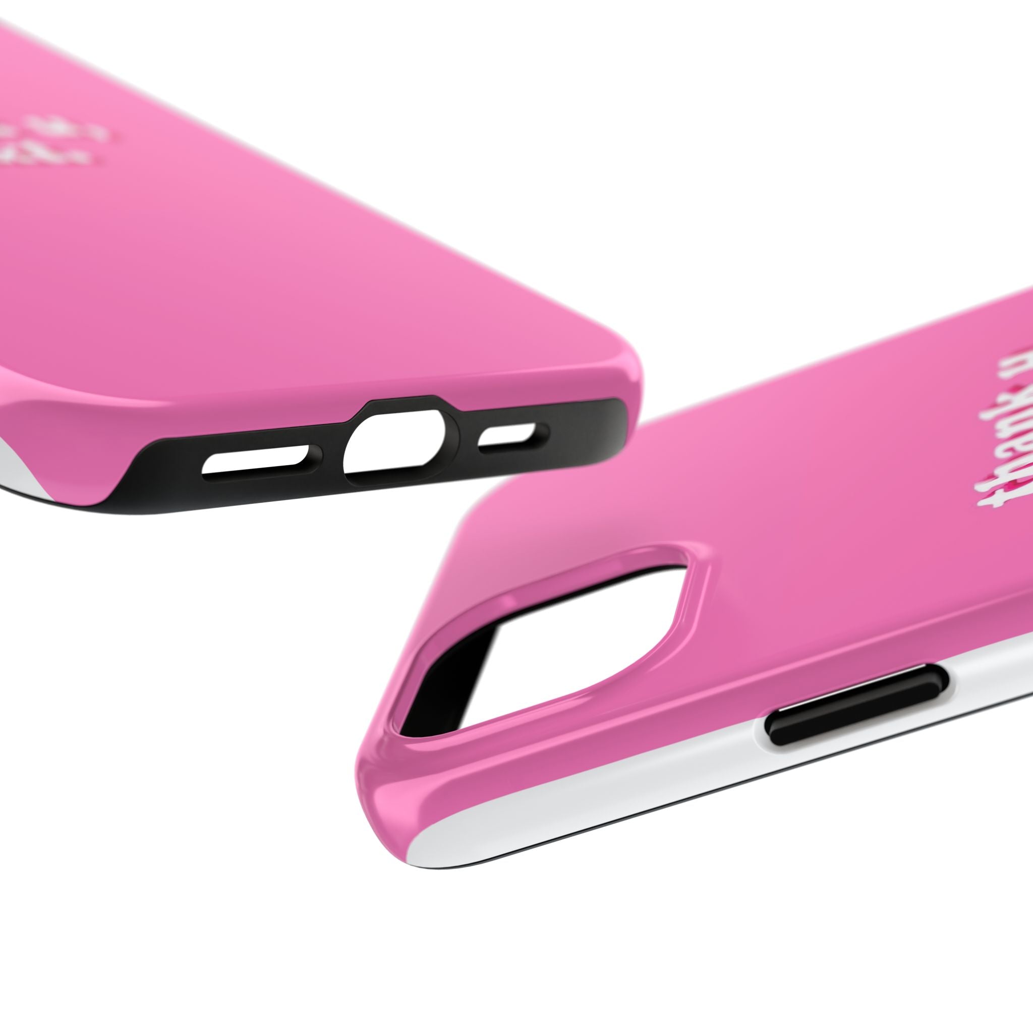 Pink 'thank u, next.' Tough Phone Case — Protective iPhone Case with Trendy Script