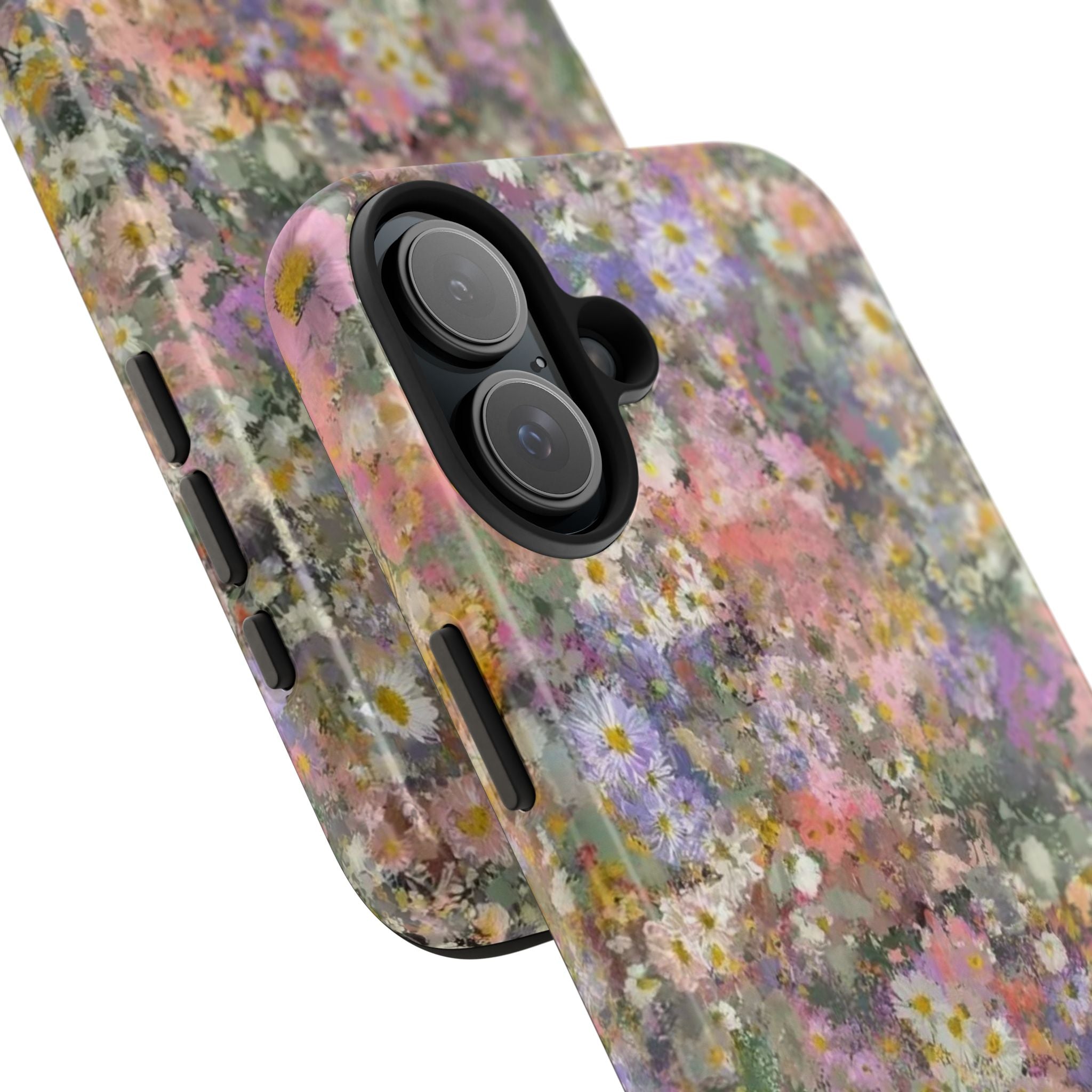 Floral Impression Tough Phone Case — Pastel Meadow Protective Cover