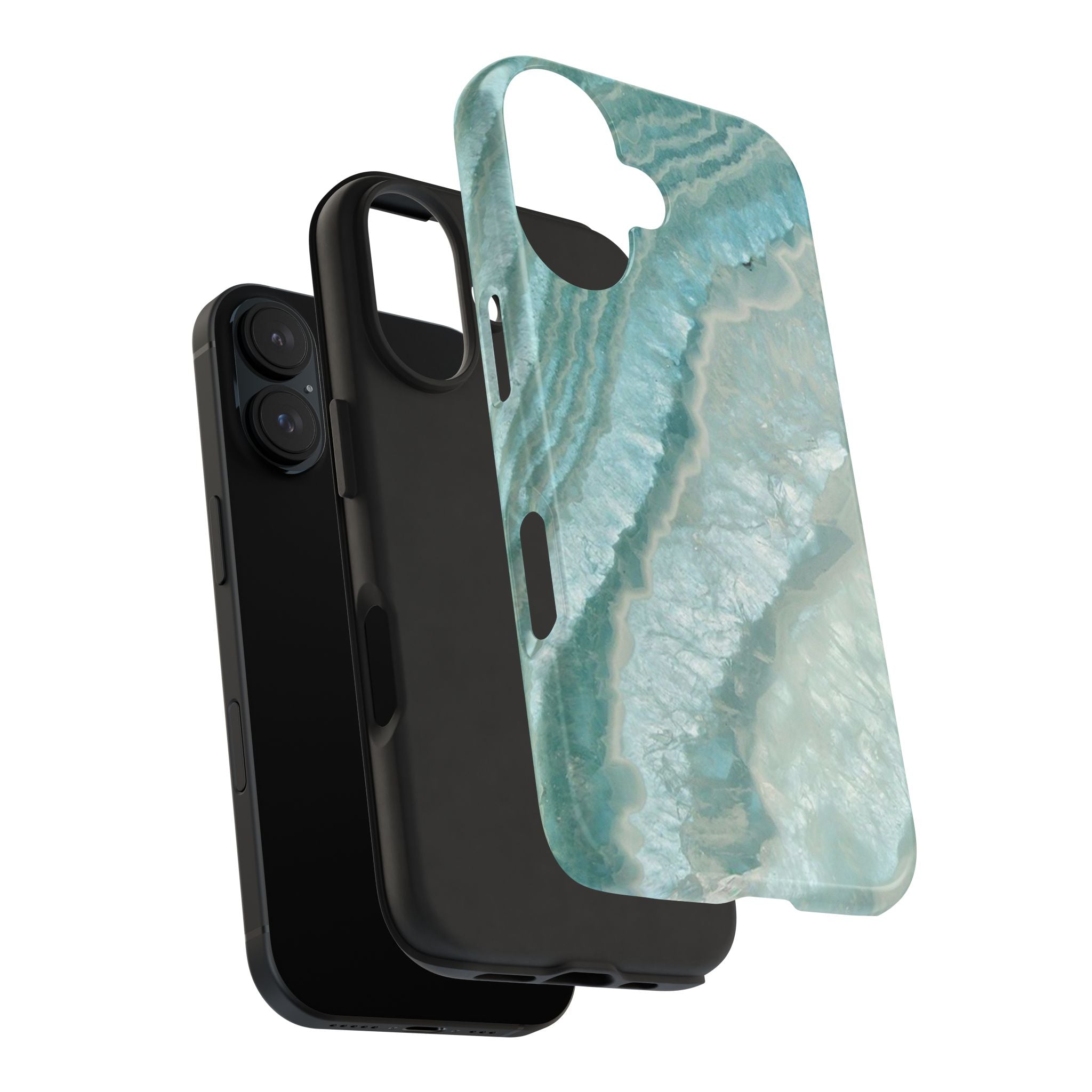 Geode Teal Tough Phone Case — Protective Crystal Agate Design