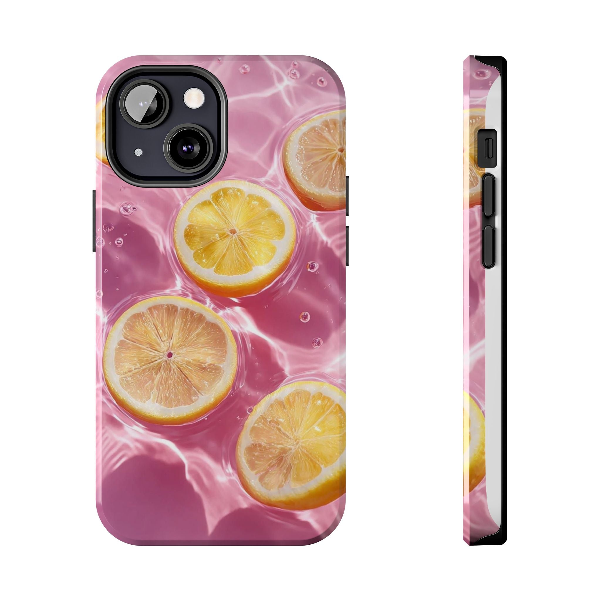 Tough Phone Case — Pink Citrus Lemon Swim Design