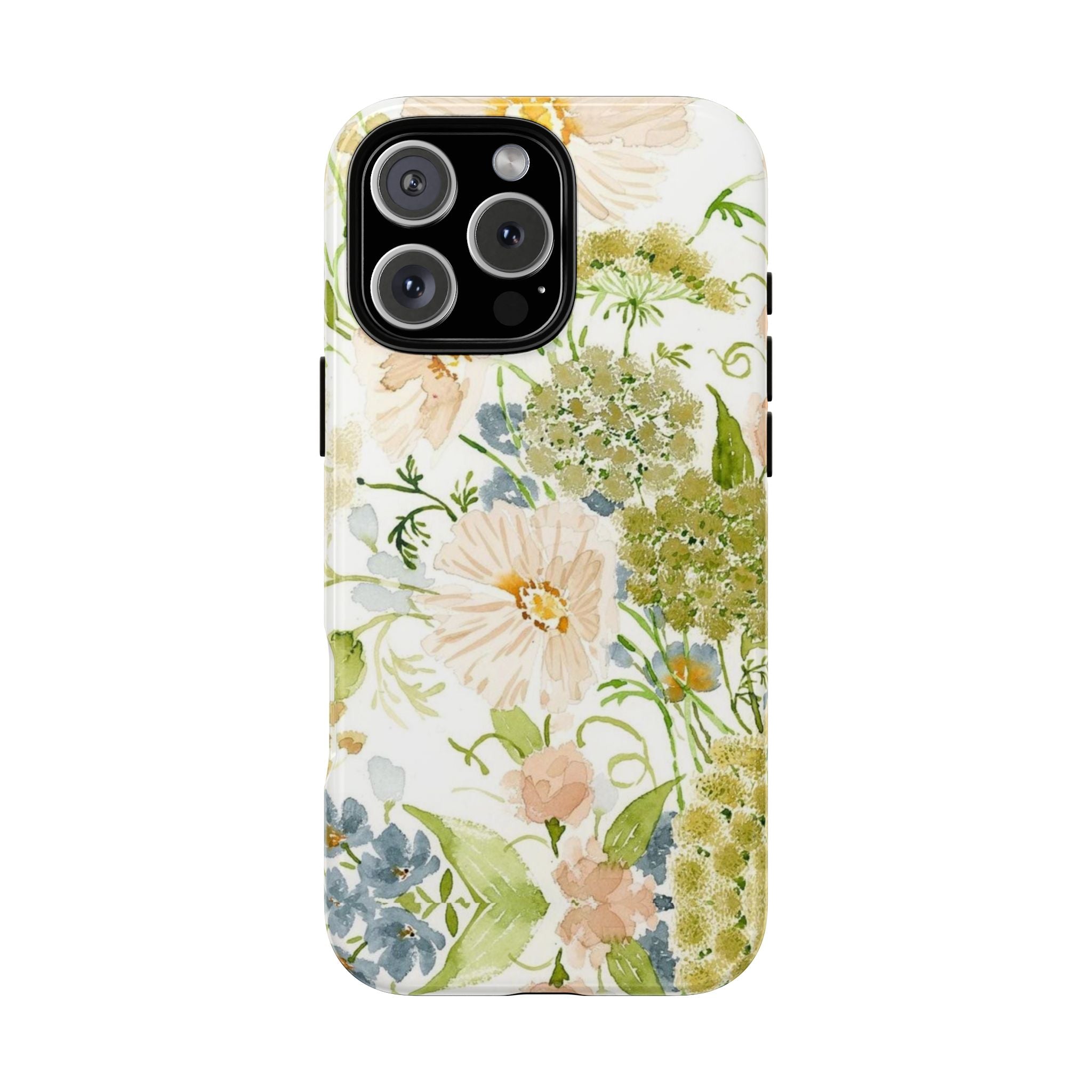Floral Watercolor Phone Case — Pastel Garden Tough Case