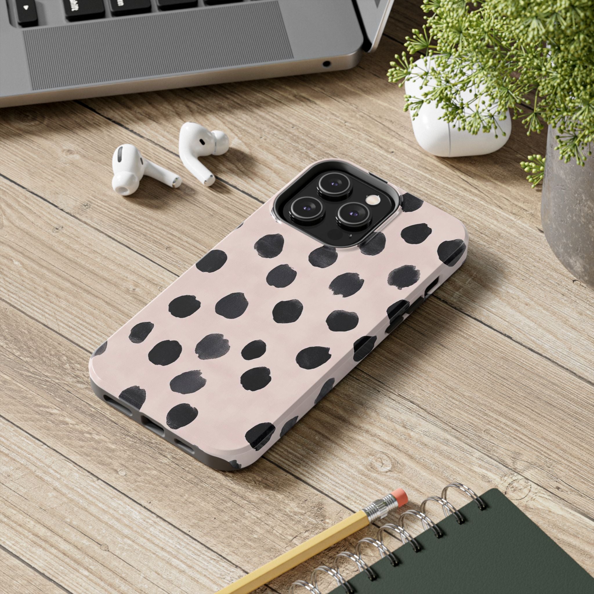 Dalmatian Dot Tough Phone Case — Pink Blush Protective Cover