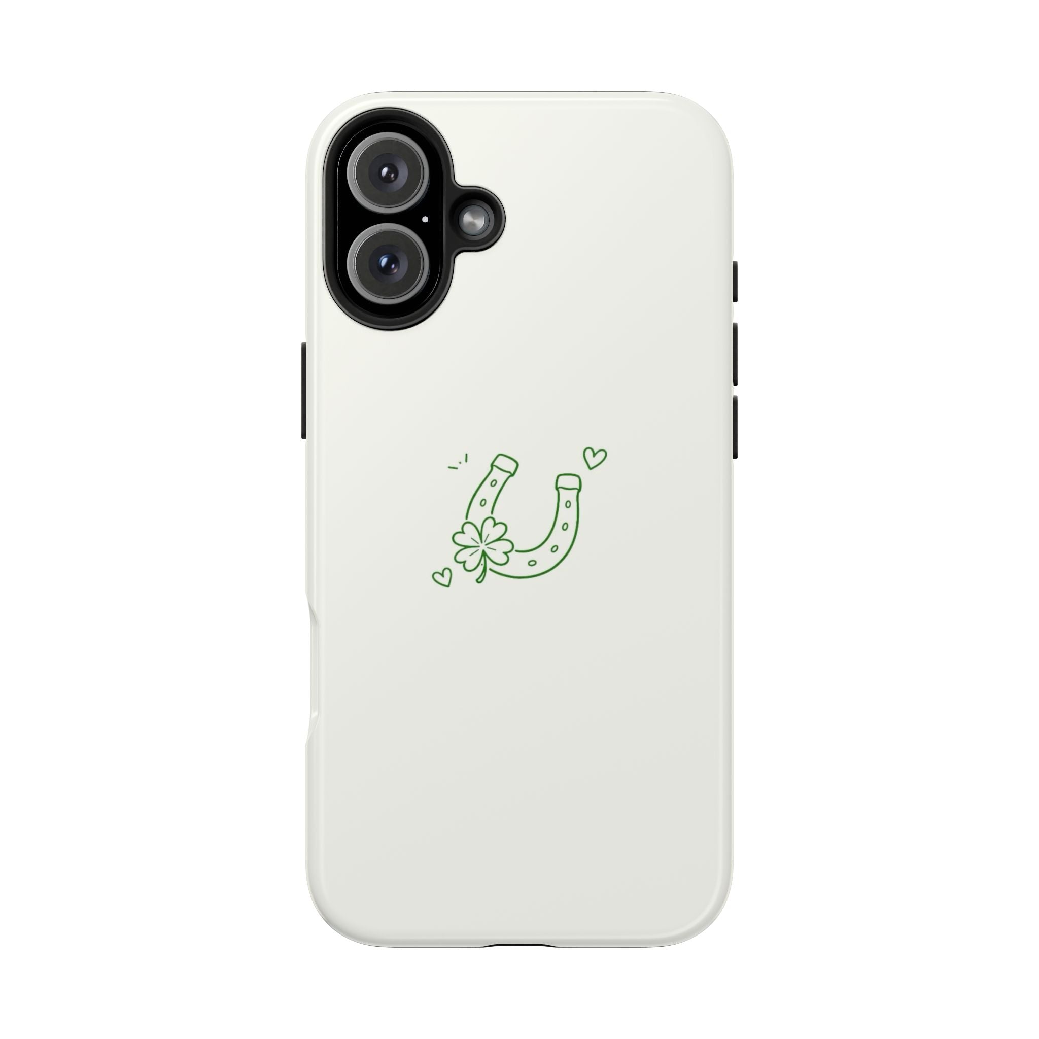 Lucky Clover Horseshoe Tough Phone Case — Minimal St. Patrick’s Day Protection
