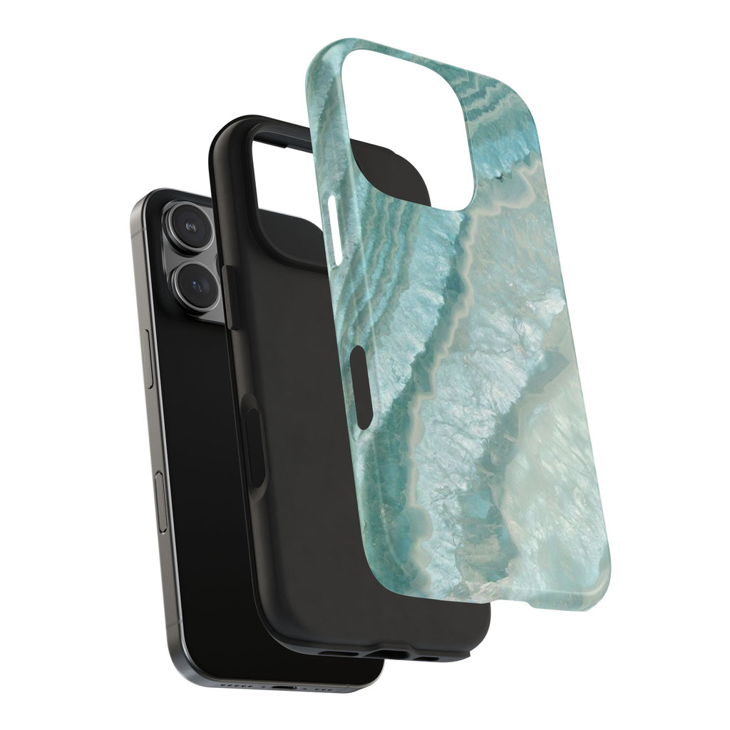 Geode Teal Tough Phone Case — Protective Crystal Agate Design