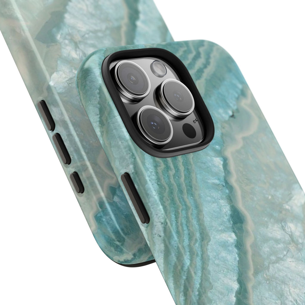 Geode Teal Tough Phone Case — Protective Crystal Agate Design