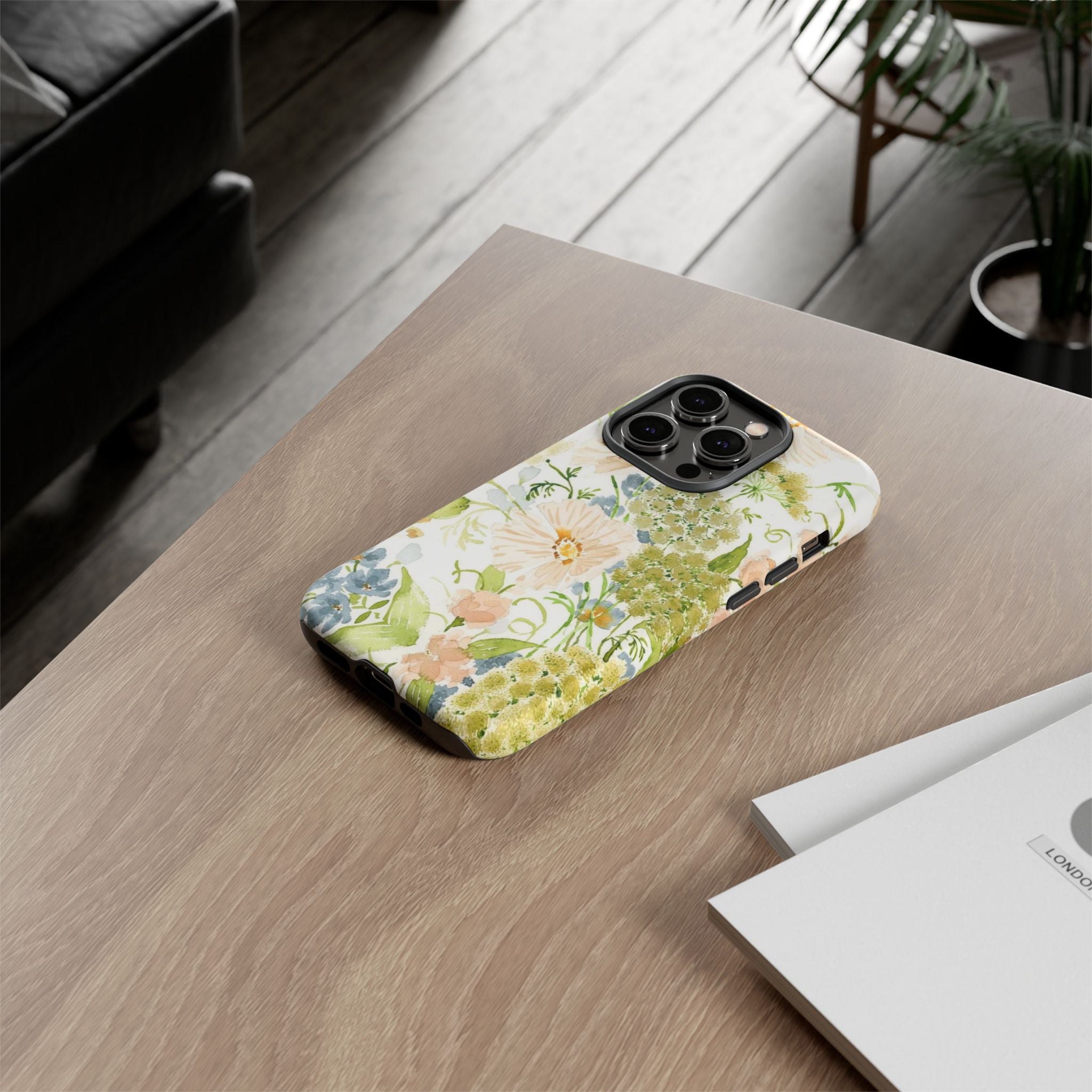 Floral Watercolor Phone Case — Pastel Garden Tough Case