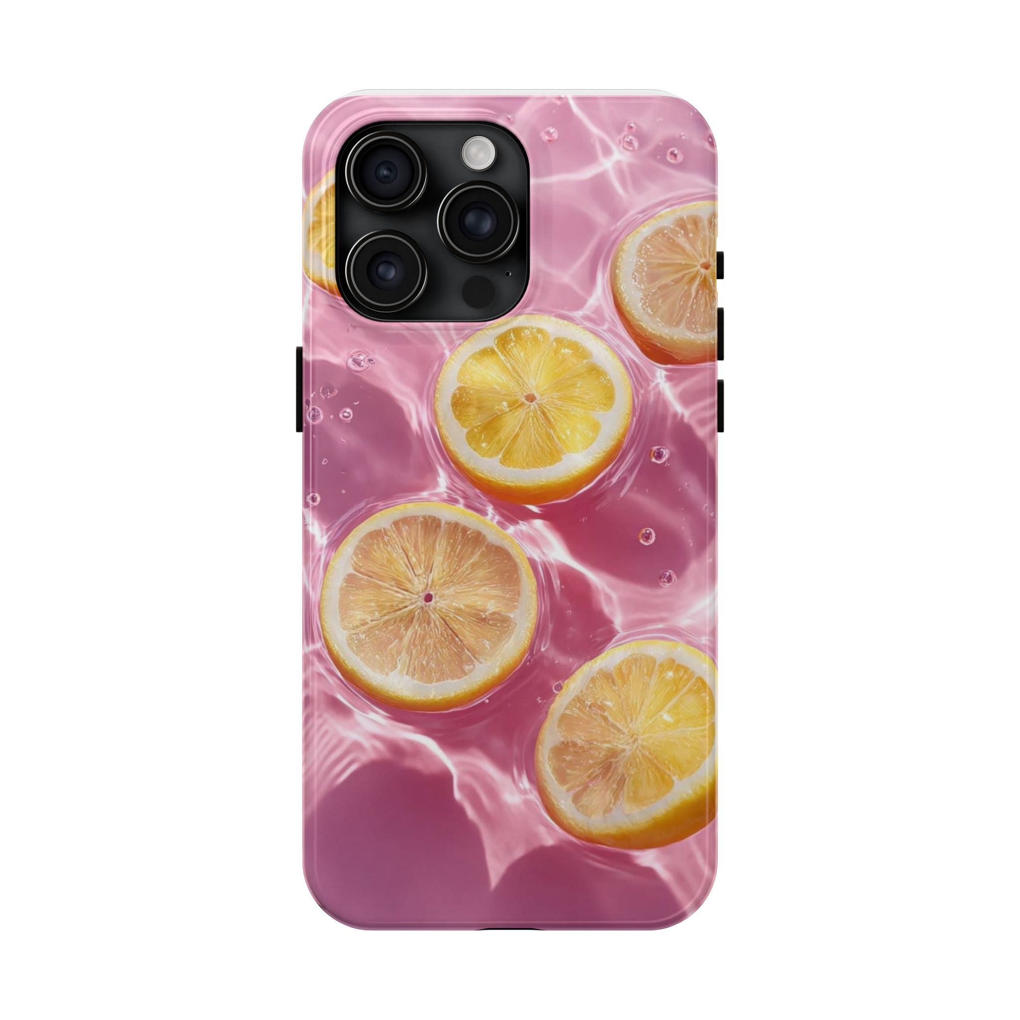 Tough Phone Case — Pink Citrus Lemon Swim Design